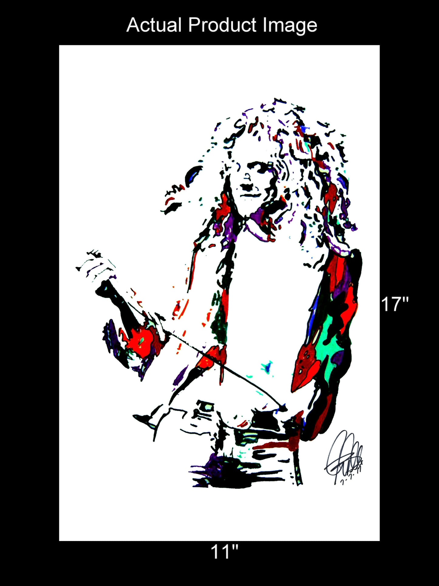 Robert Plant Led Zeppelin Singer Rock Music Poster Print Wall Art 11x17