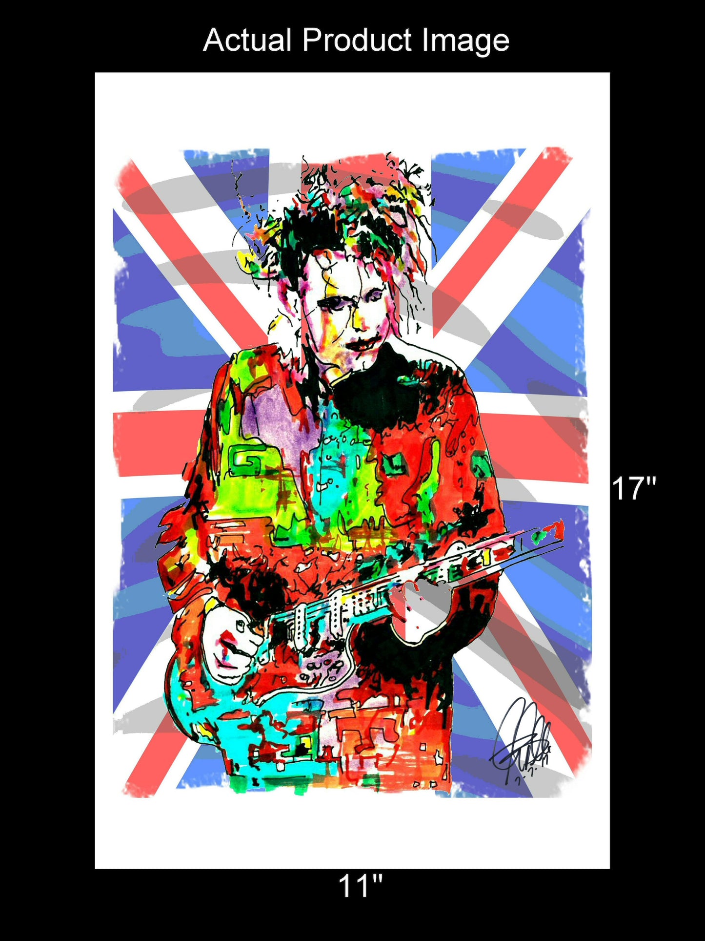 Robert Smith The Cure Goth Rock Music Poster Print Wall Art 11x17