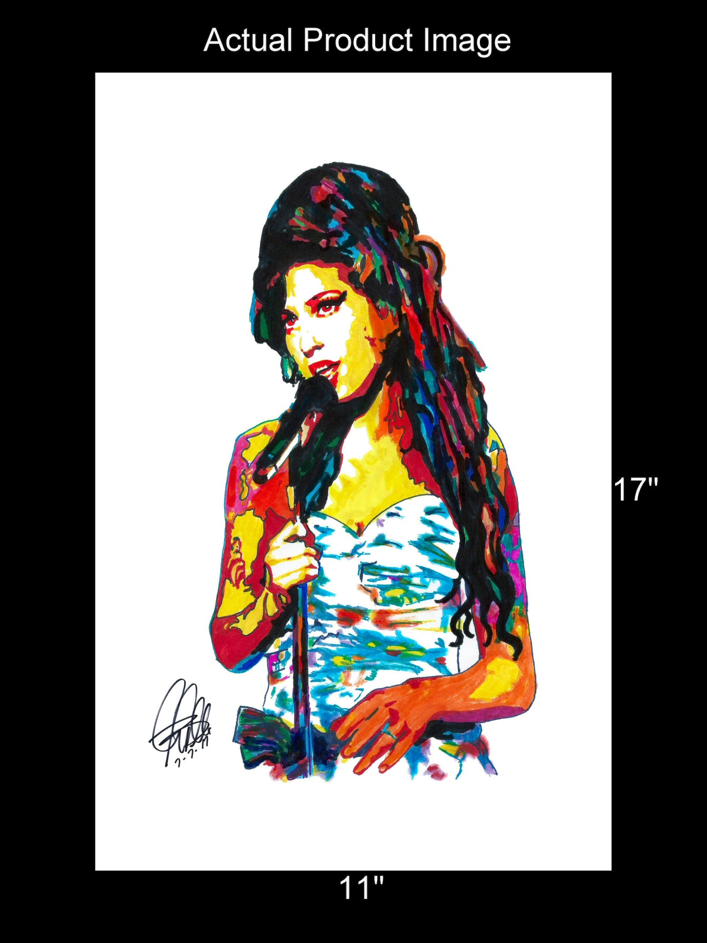 Amy Winehouse Singer Soul Music Print Poster Wall Art 11x17