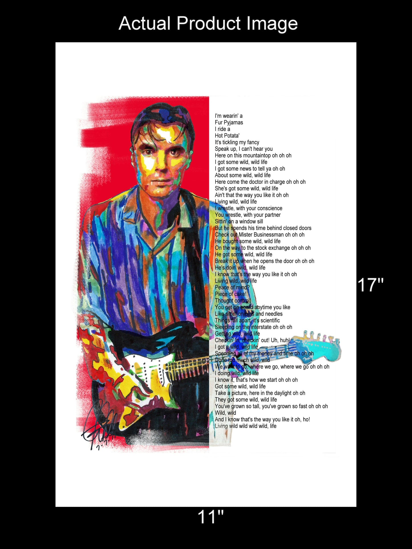 David Byrne Talking Heads Wild Life New Wave Music Poster Print Wall Art 11x17