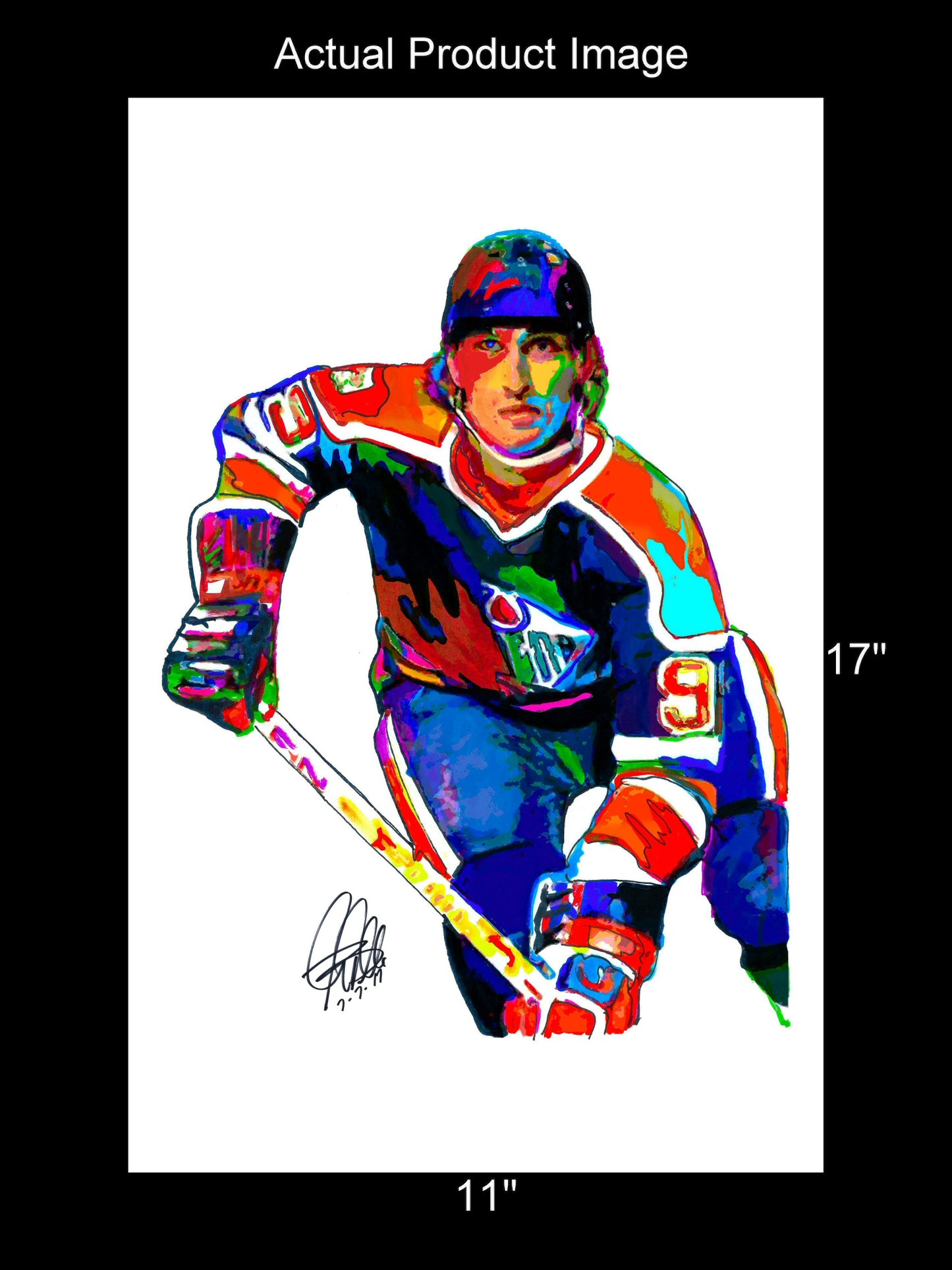 Wayne Gretzky Edmonton Oilers Ice Hockey Sports Print Poster Wall Art 11x17