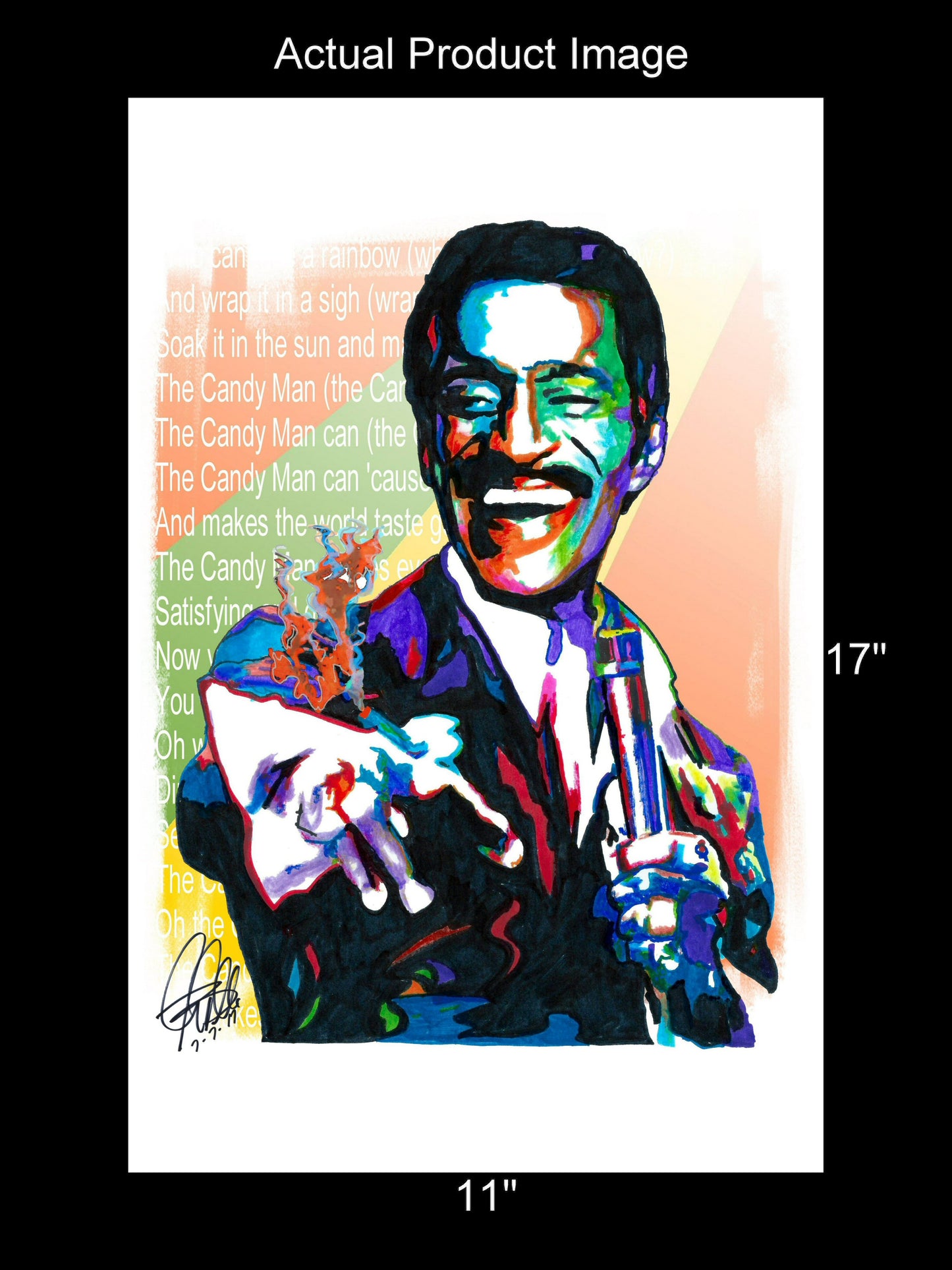 Sammy Davis Jr Singer The Candy Man Big Band Music Poster Print Wall Art 11x17