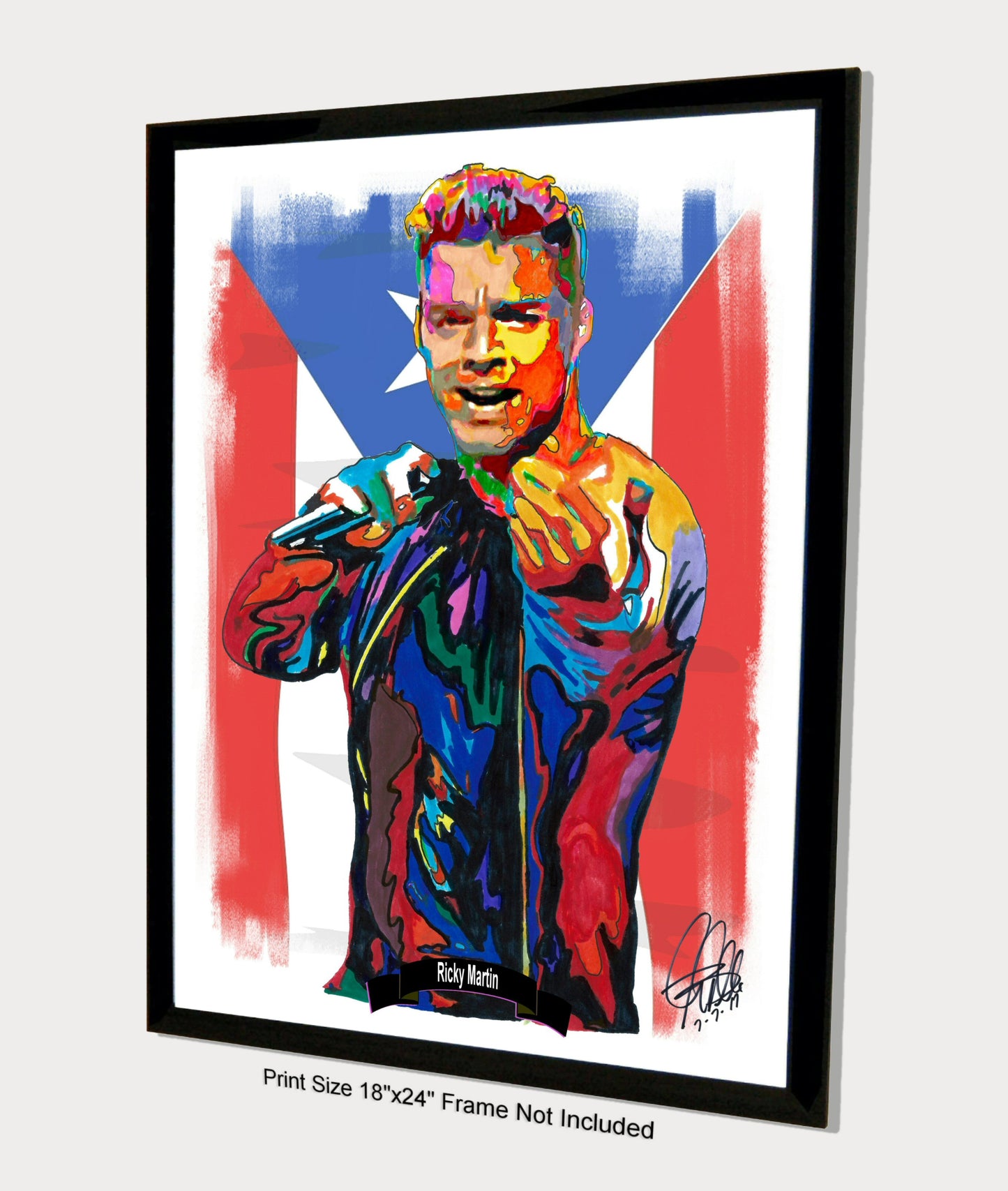 Ricky Martin Singer Actor Latin Music Poster Print Wall Art 18x24