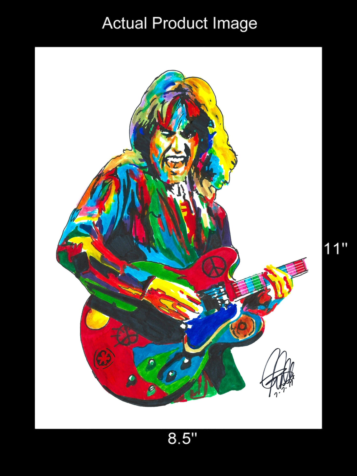 Alvin Lee Ten Years After Guitar Rock Music Poster Print Wall Art 8.5x11