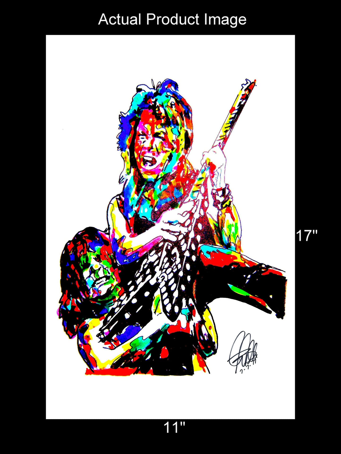 Randy Rhoads Ozzy Guitar Hard Rock Music Poster Print Wall Art 11x17