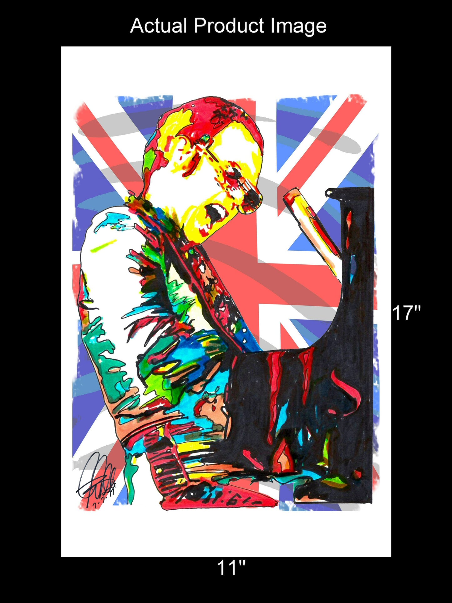 Elton John Singer Piano Pop Rock Music Poster Print Wall Art 11x17