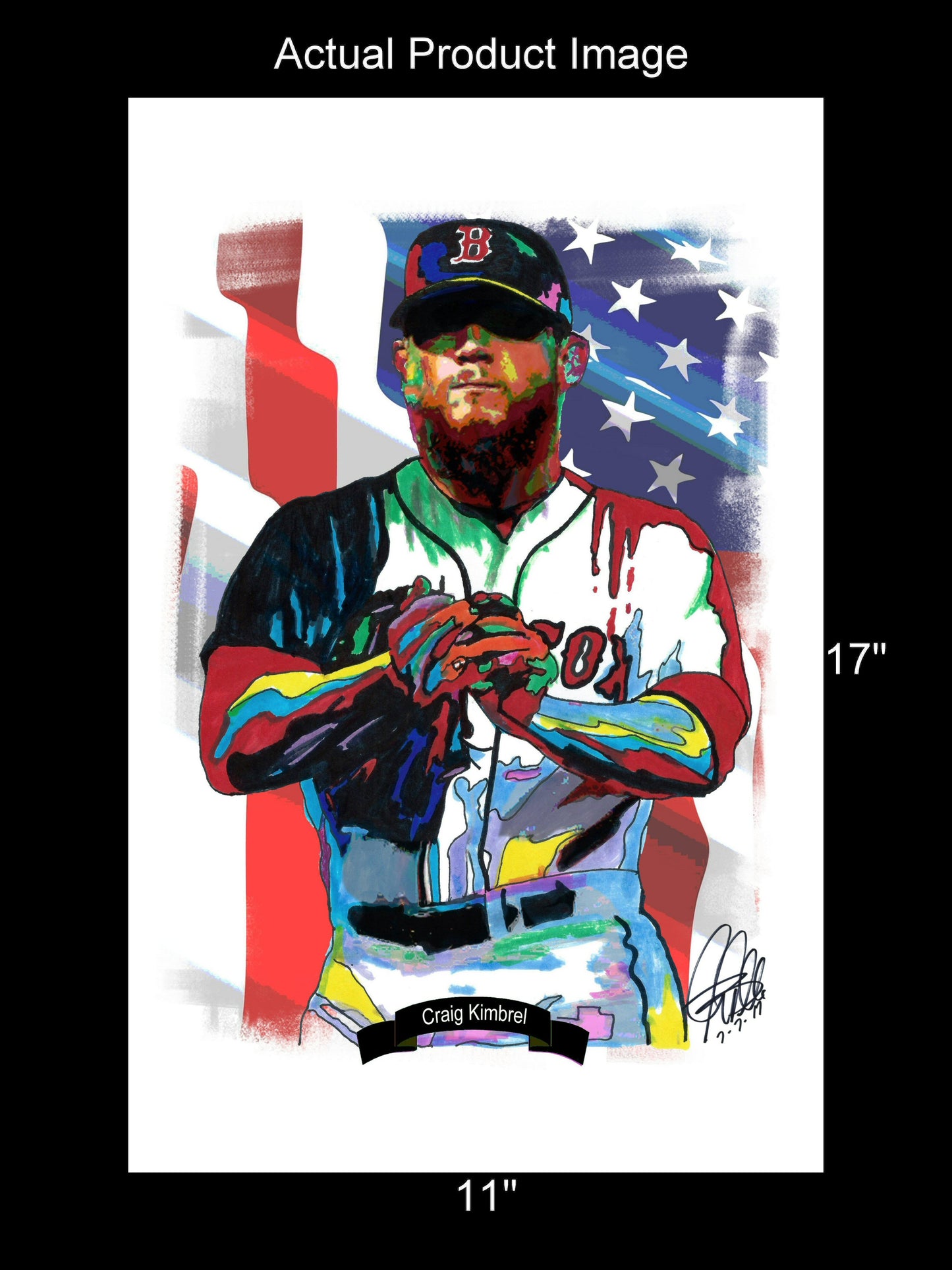 Craig Kimbrel Boston Red Sox Baseball Print Poster Wall Art 11x17