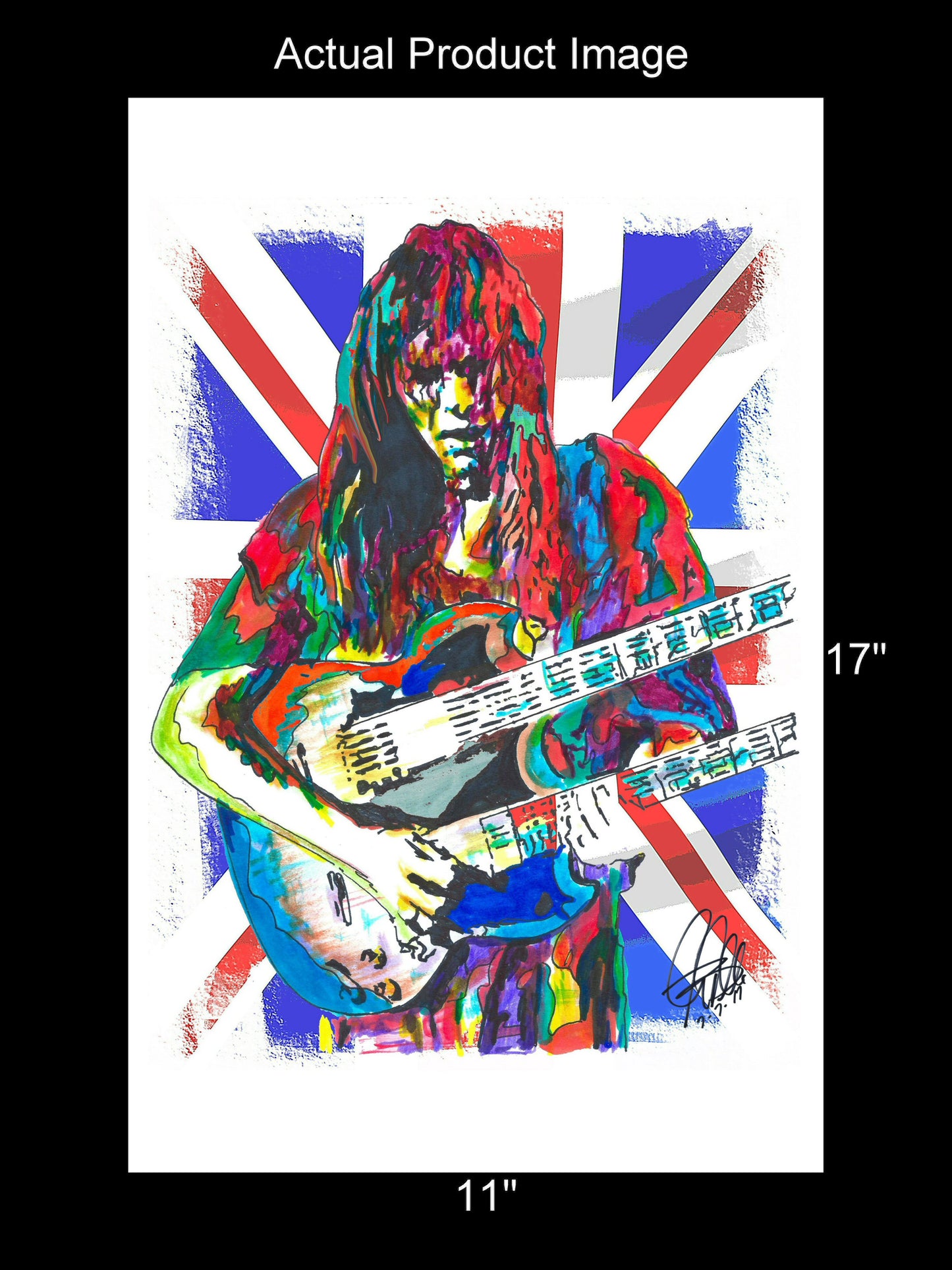 Steve Howe Yes Guitar Progressive Rock Print Poster Wall Art 11x17