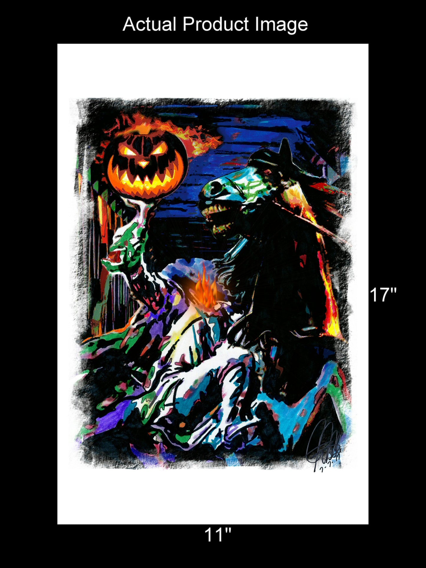 Headless Horseman Legend of Sleepy Hollow Halloween Print Poster Wall Art 11x17