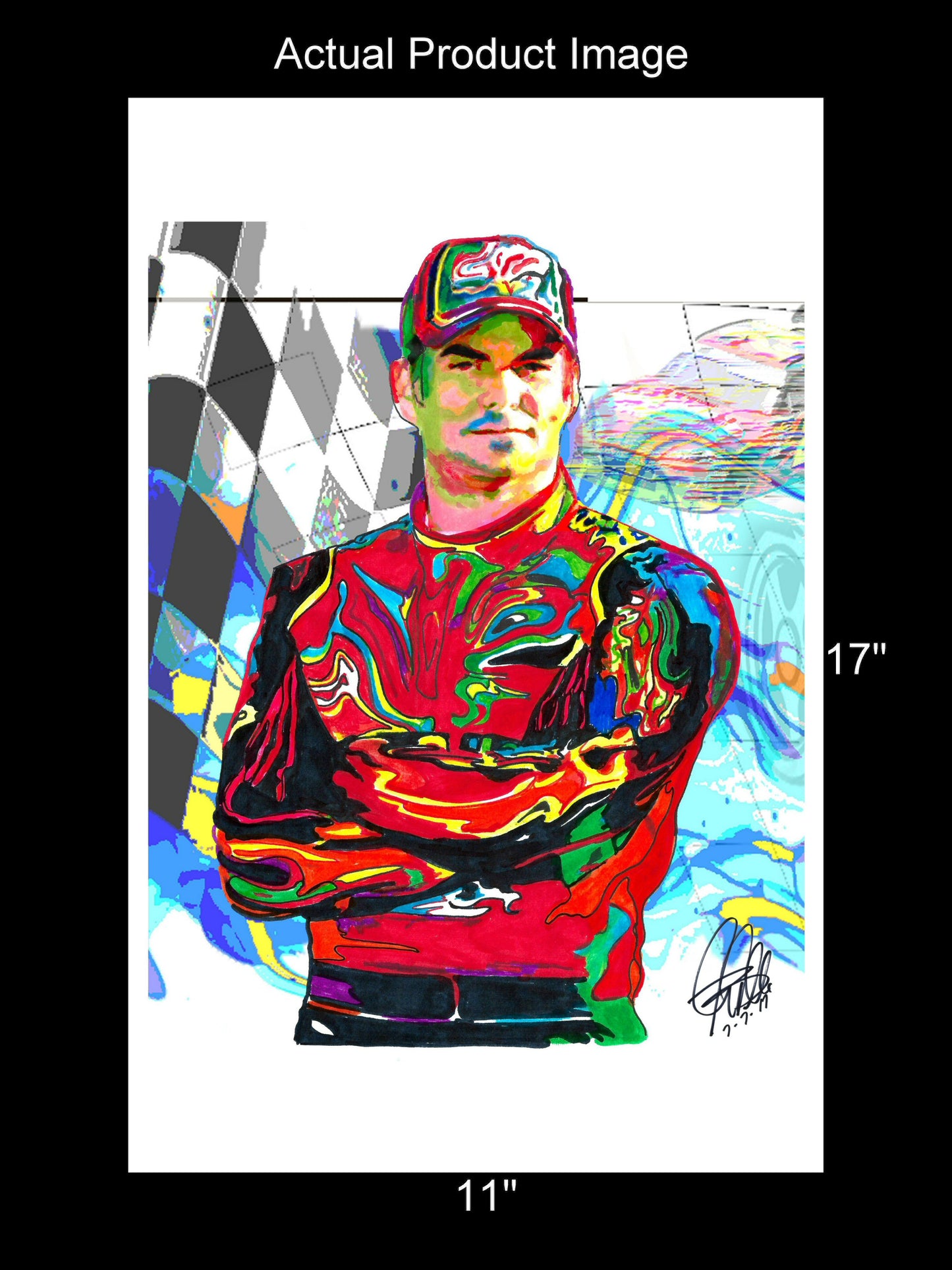 Jeff Gordon Nascar Stock Car Racing Poster Print Wall Art 11x17