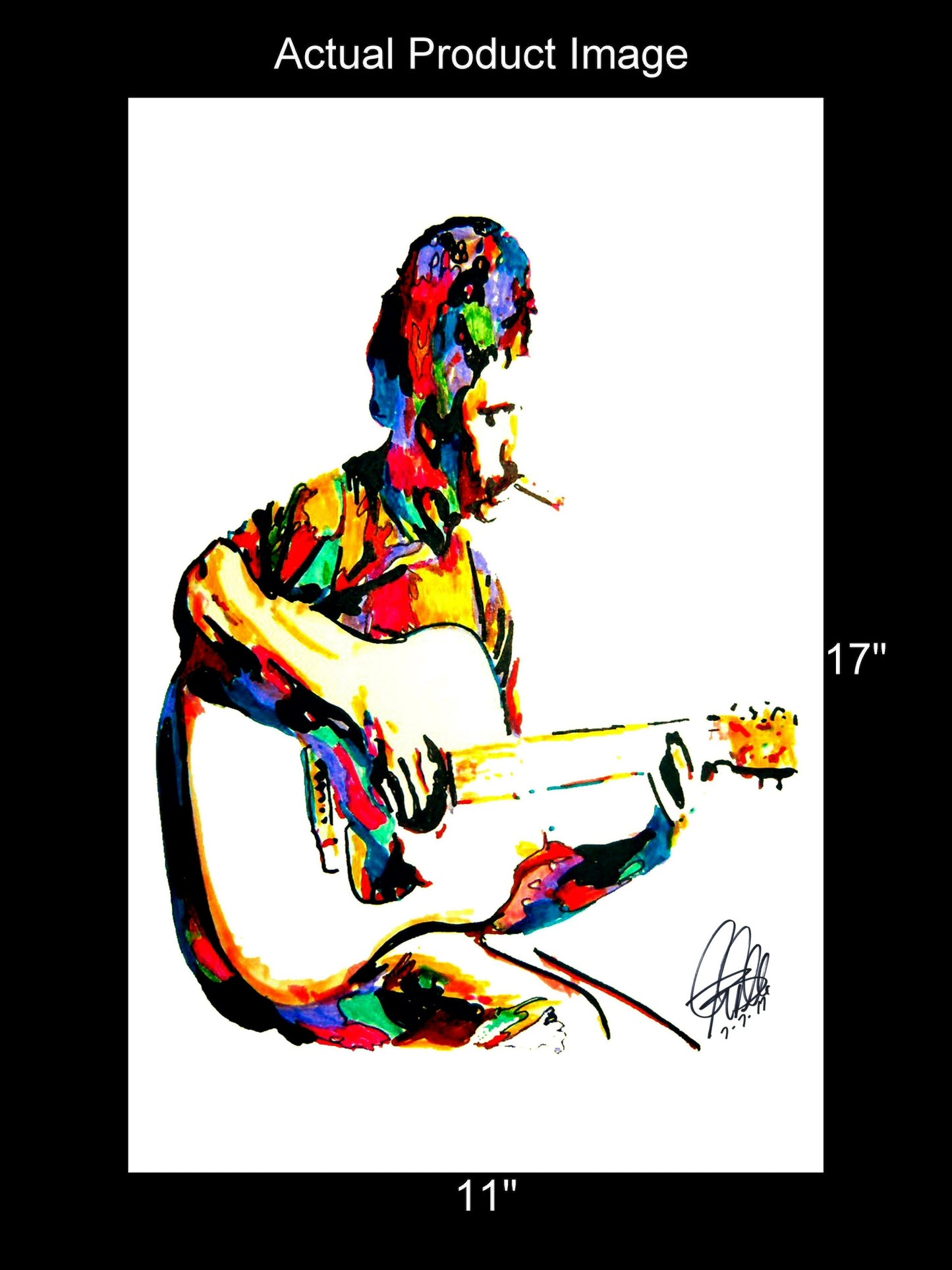 Jim Croce Singer Guitar Folk Rock Music Poster Print Wall Art 11x17