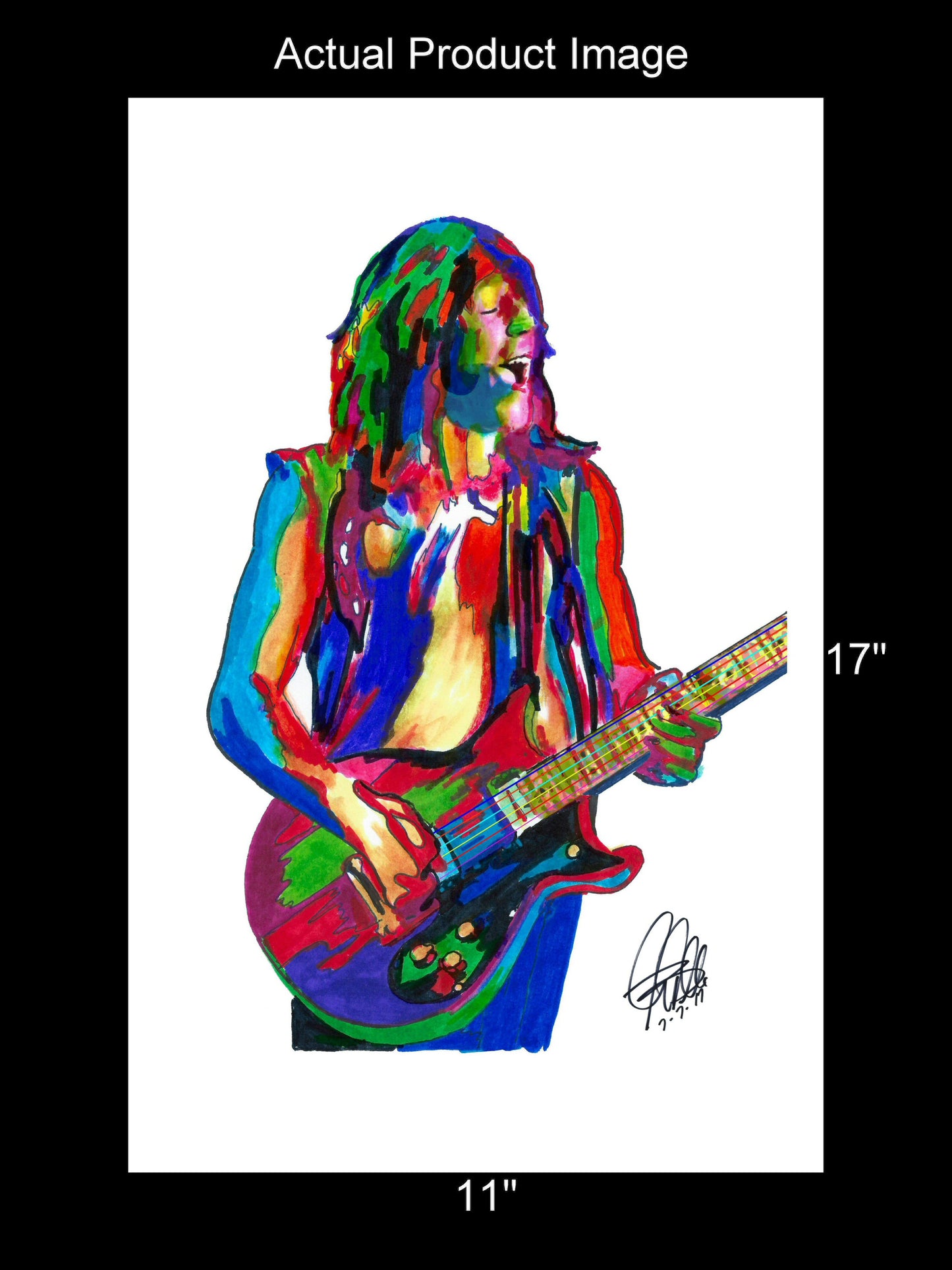 Pat Travers Guitar Rock Music Poster Print Wall Art 11x17