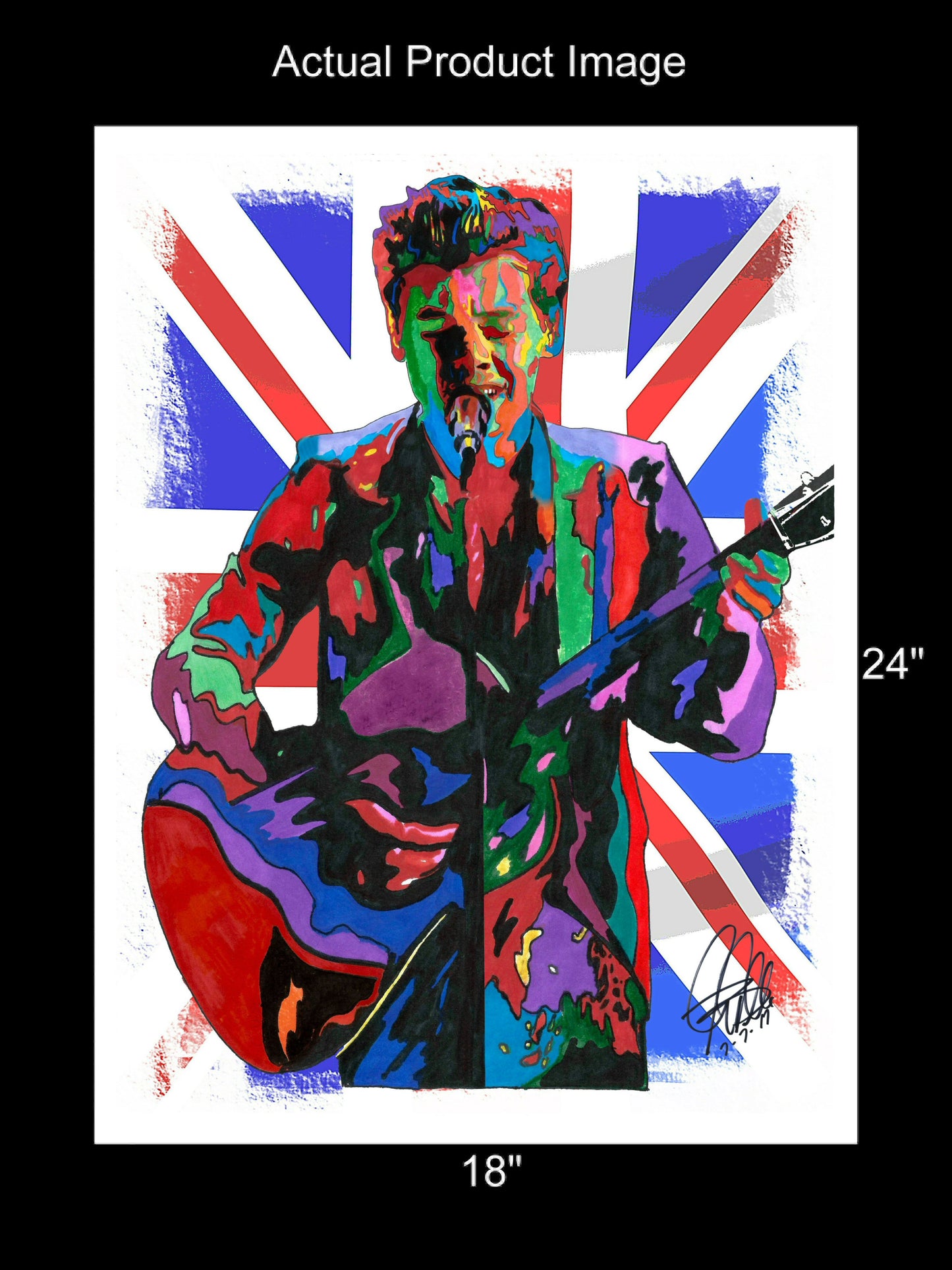 Harry Styles Singer Guitar Pop Rock Music Poster Print Wall Art 18x24