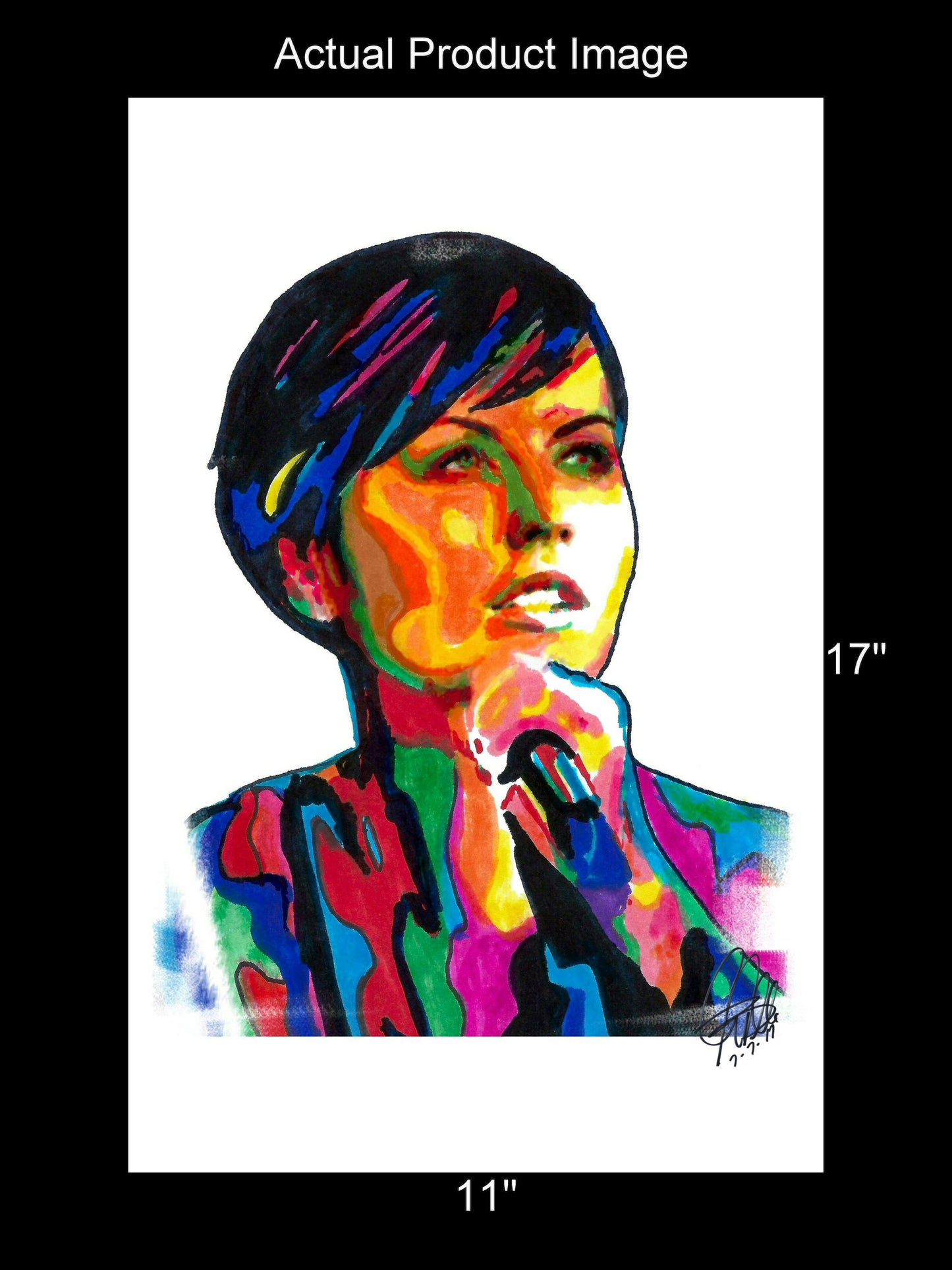 Dolores ORiordan The Cranberries Singer Rock Music Poster Print Wall Art 11x17