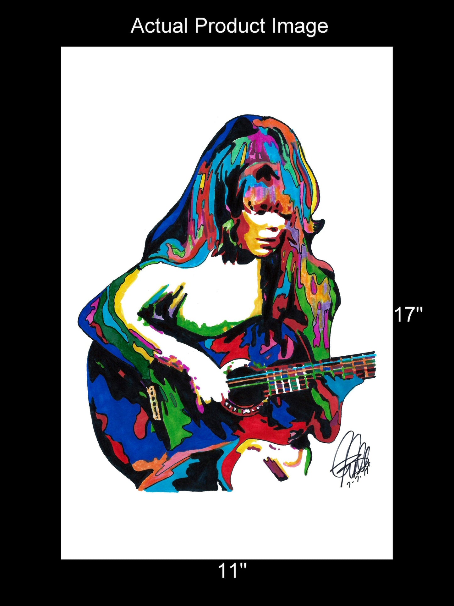 Charo Singer Flamenco Guitar Latin Pop Music Poster Print Wall Art 11x17