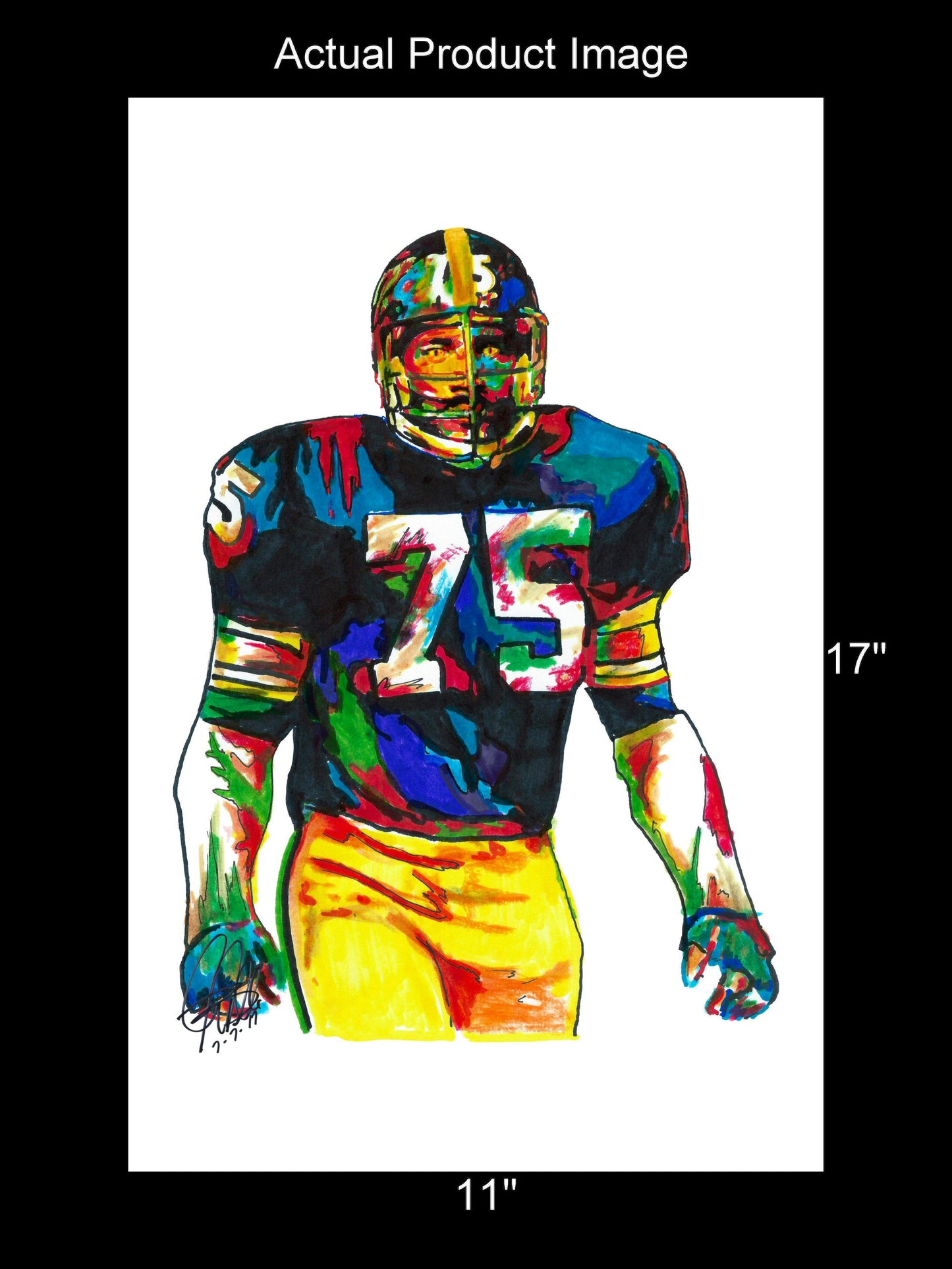 Joe Greene Pittsburgh Steelers Football Sports Poster Print Wall Art 11x17