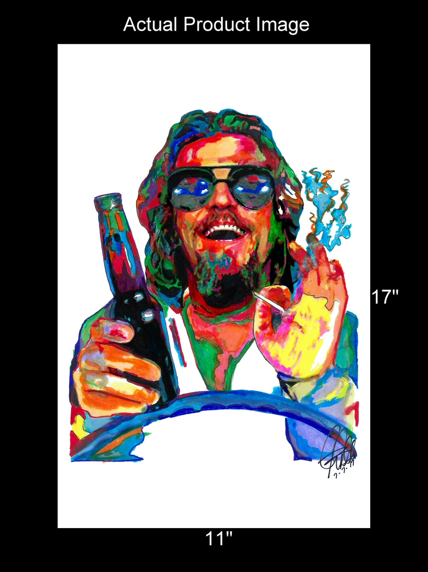 The Dude The Big Lebowski Jeff Bridges Poster Print Wall Art 11x17