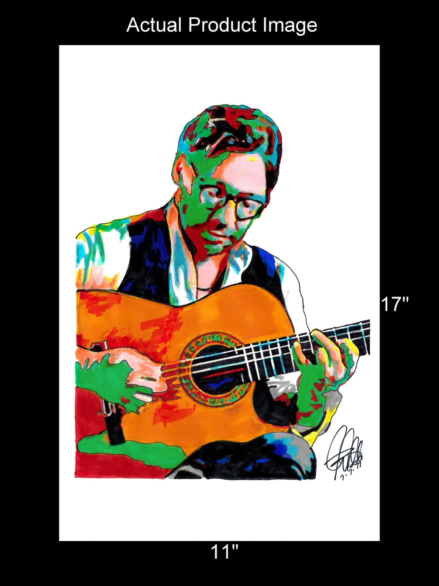 Al Di Meola Guitar Jazz Music Poster Print Wall Art 11x17