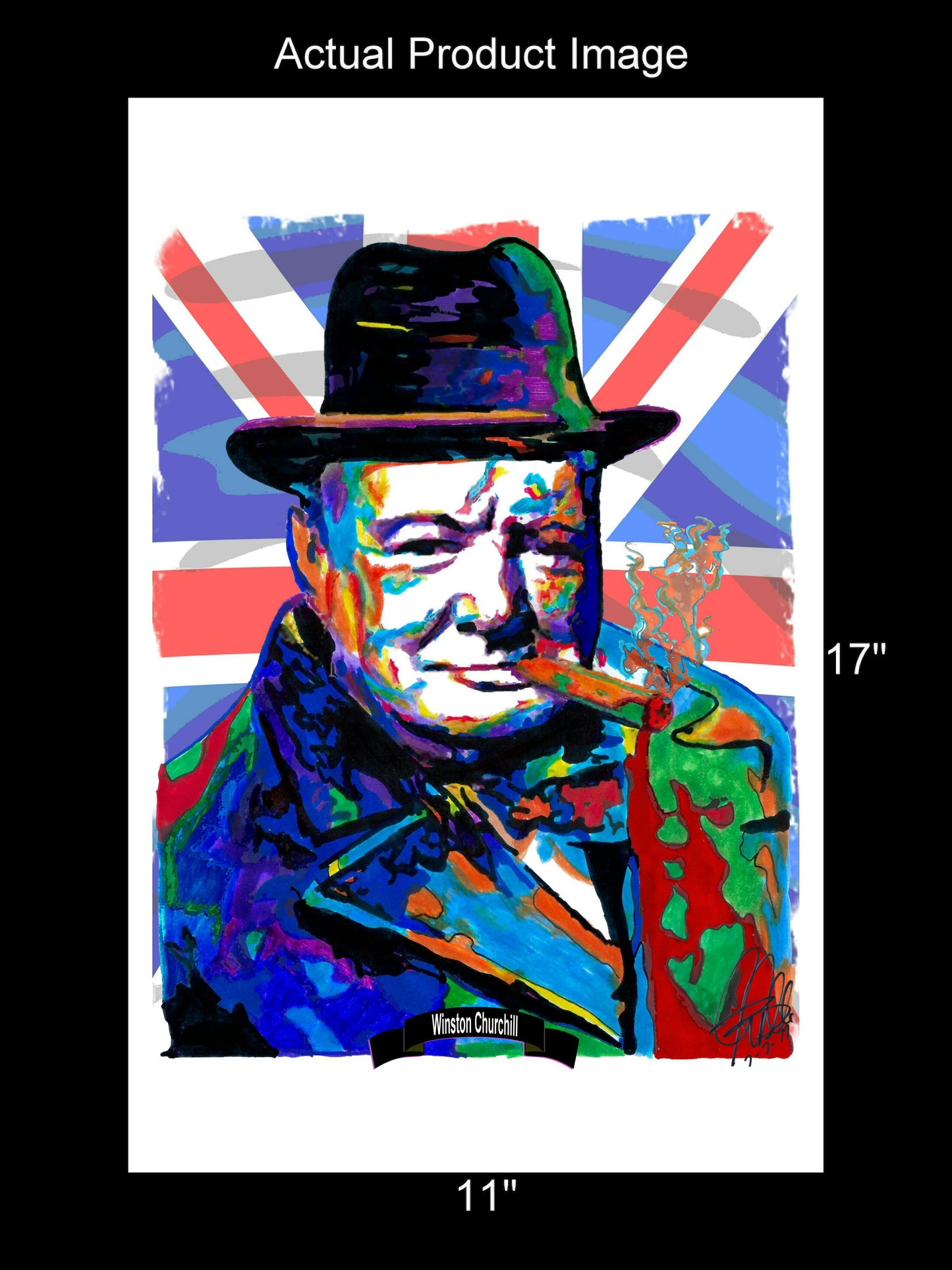 Winston Churchill Prime Minister Poster Print Wall Art 11x17