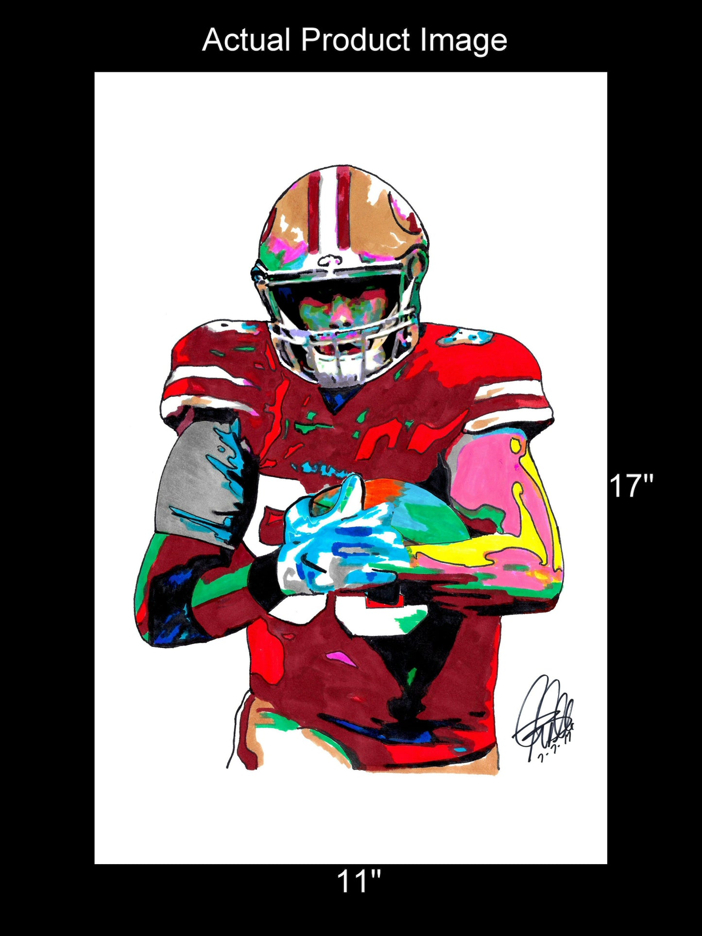 George Kittle San Francisco 49ers Football Sports Print Poster Wall Art 11x17