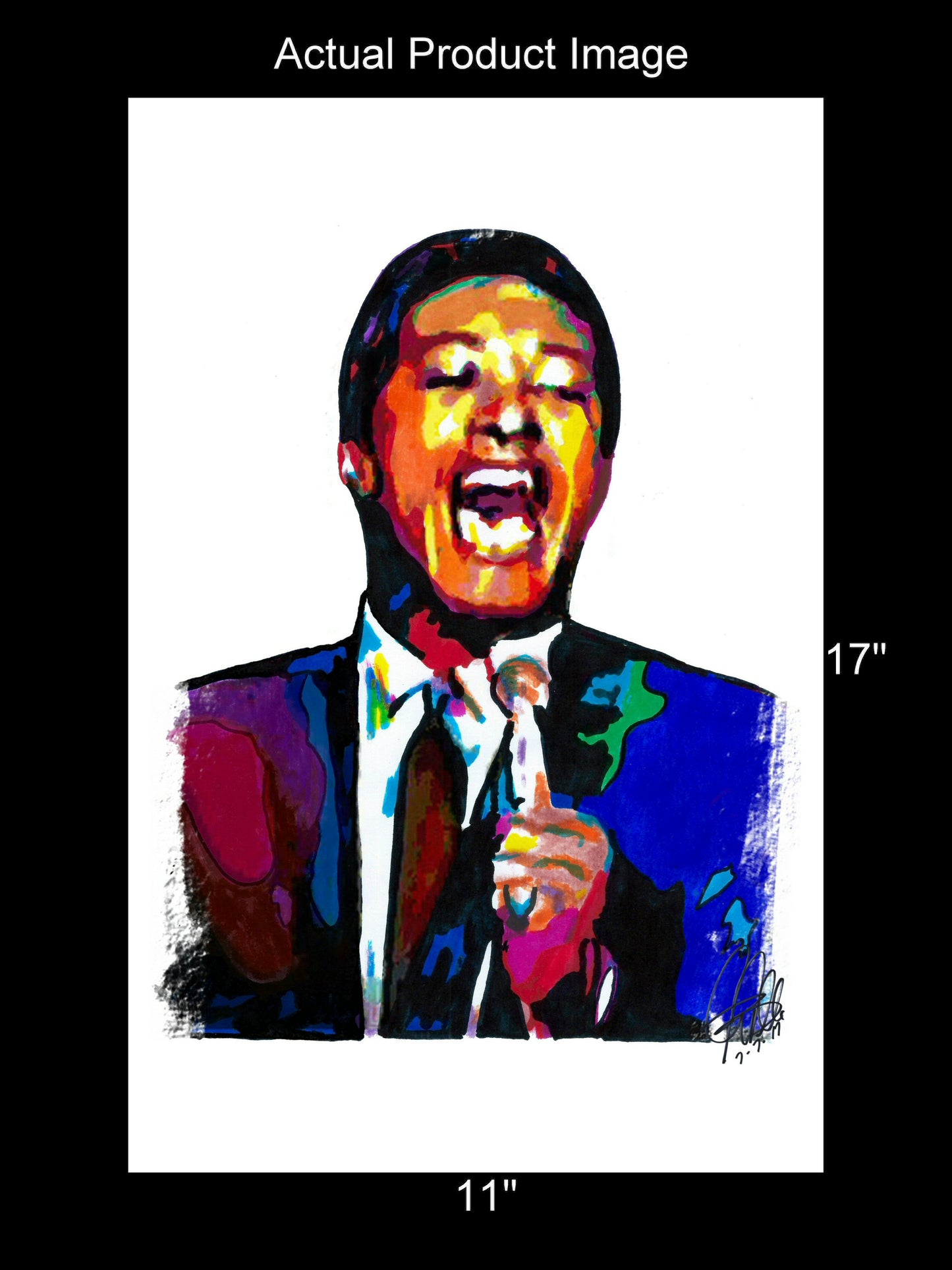 Sam Cooke Singer Piano Guitar Soul Gospel R&B Music Poster Print Wall Art 11x17