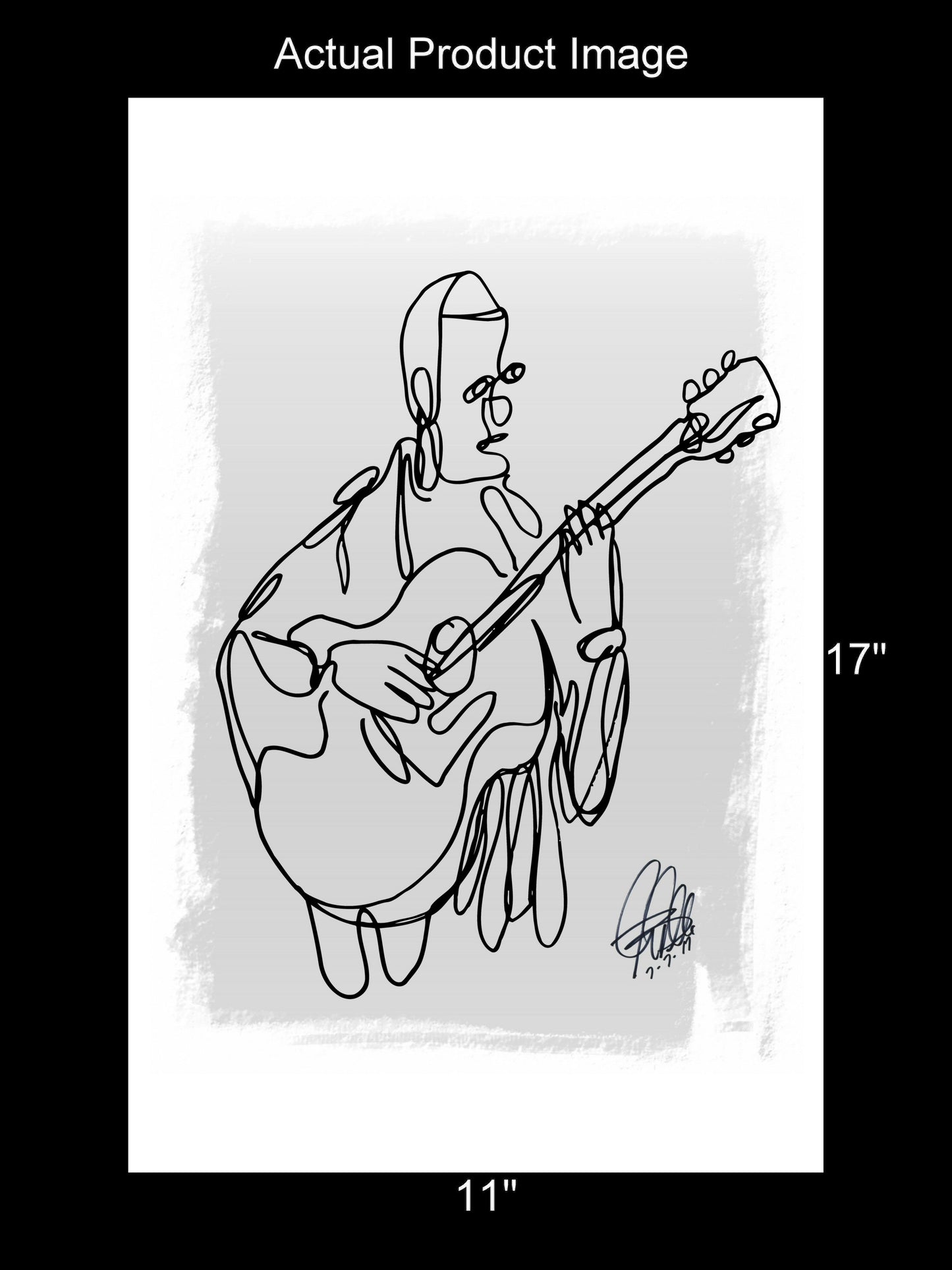 Classical Guitar Player Concert Music Poster Print Wall Art 11x17