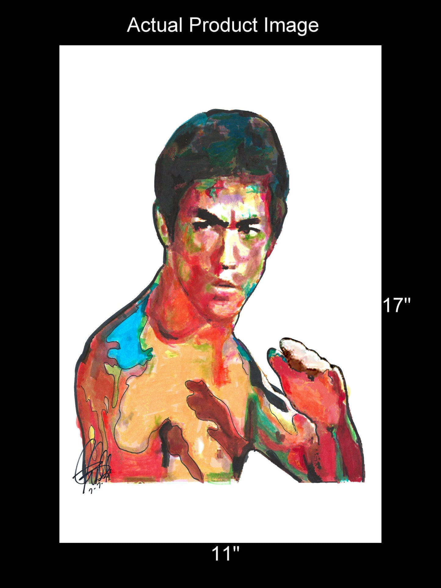 Bruce Lee Martial Arts Print Poster Wall Art 11x17