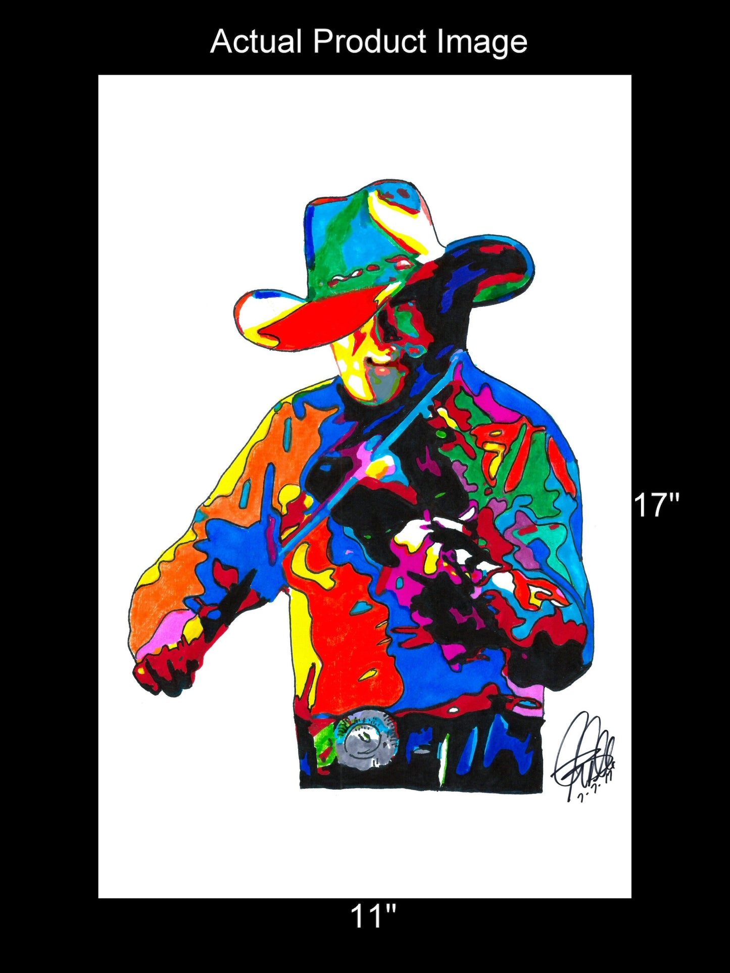 Charlie Daniels Singer Fiddle Southern Rock Music Poster Print Wall Art 11x17