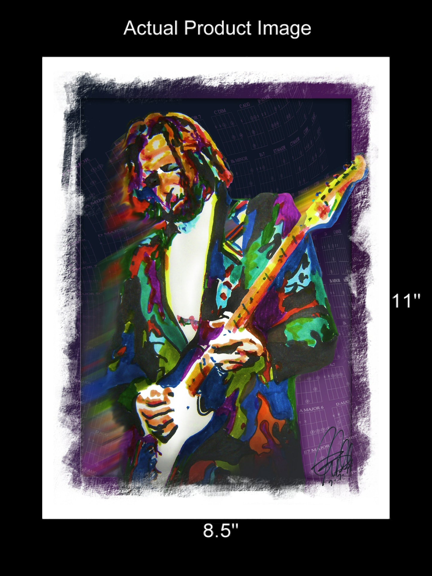 Eric Clapton Singer Guitar Blues Rock Music Poster Print Wall Art 8.5x11