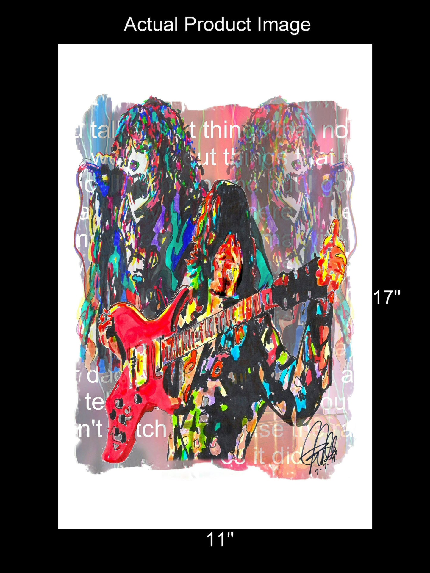 Aerosmith Steven Tyler Joe Perry Guitar Rock Music Poster Print Wall Art 11x17