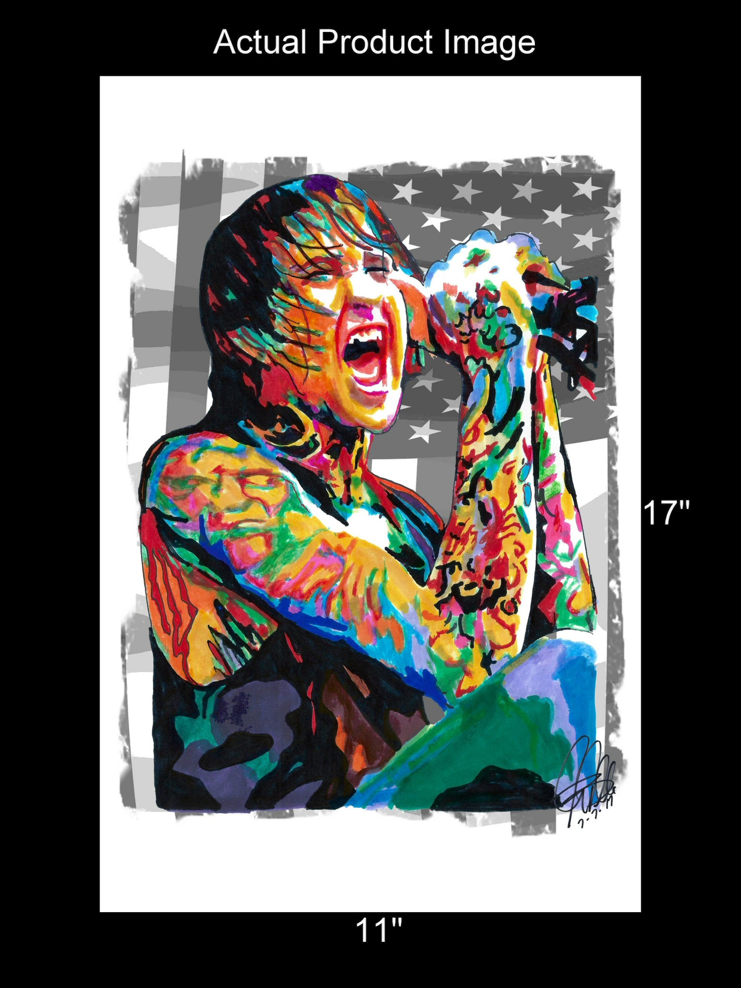 Mitch Lucker Suicide Silence Deathcore Music Poster Print Wall Art 11x17