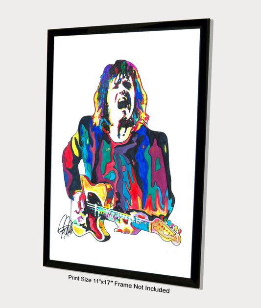 Gary Moore Singer Guitar Rock Music Poster Print Wall Art 11x17