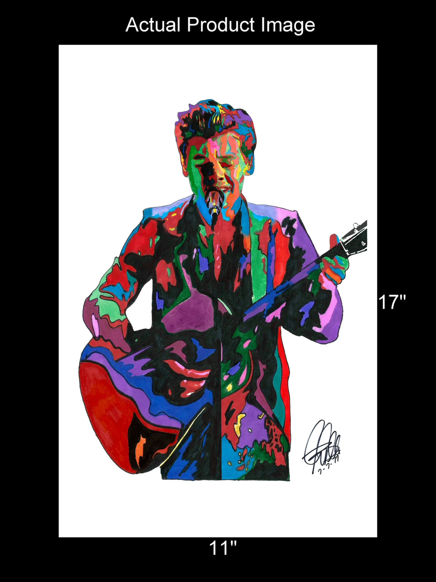 Harry Styles Singer Guitar Rock Music Poster Print Wall Art 11x17