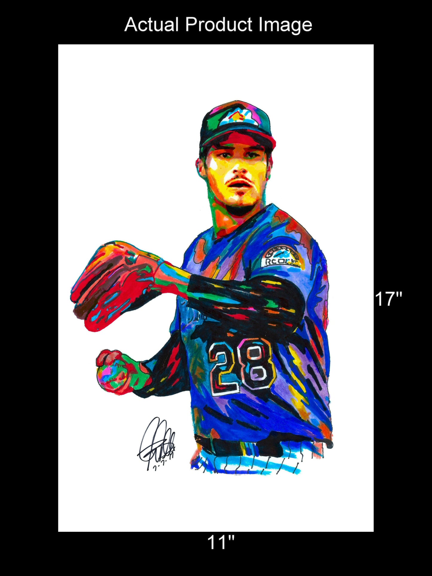 Nolan Arenado Colorado Rockies MLB Baseball Poster Print Wall Art 11x17