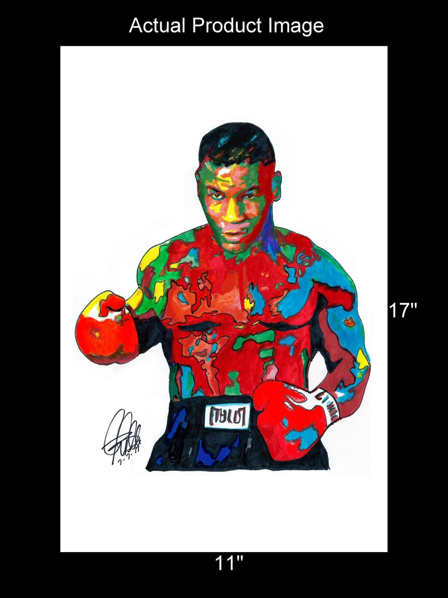 Mike Tyson Heavyweight Boxer Boxing Poster Print Wall Art 11x17