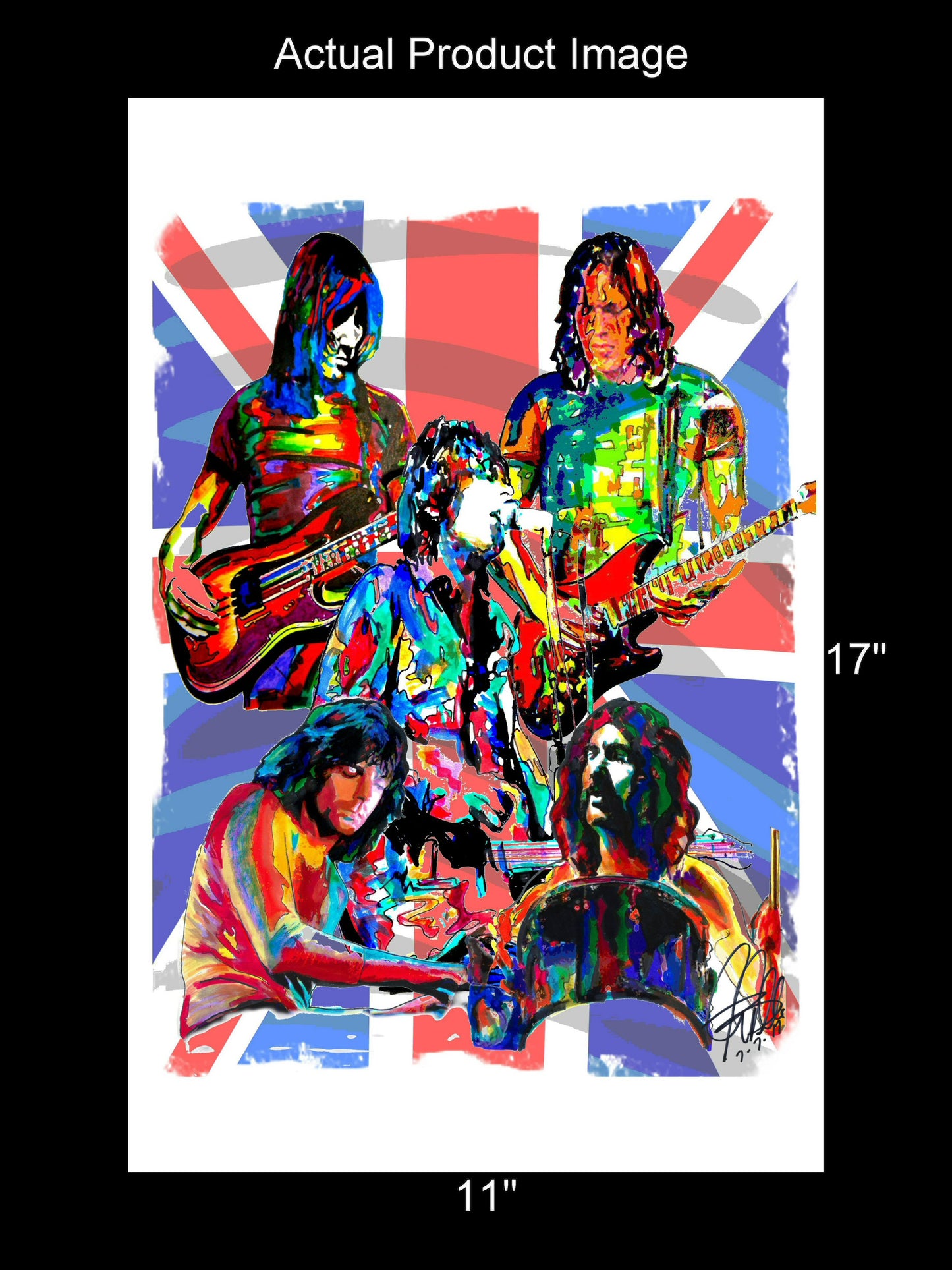 Pink Floyd Waters Gilmour Barrett Rock Music Poster Print Wall Art 11x17