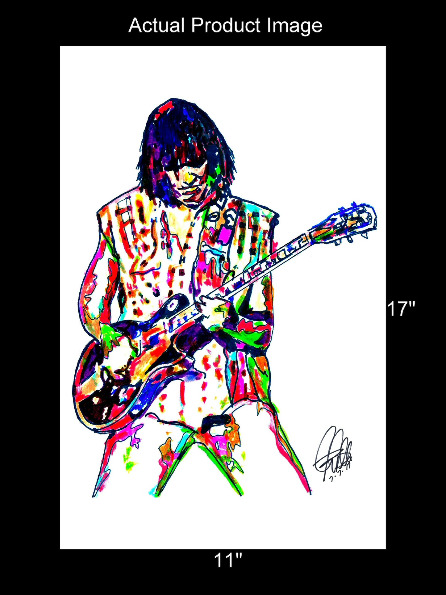 Neil Young Rock Music Poster Print Wall Art 11x17