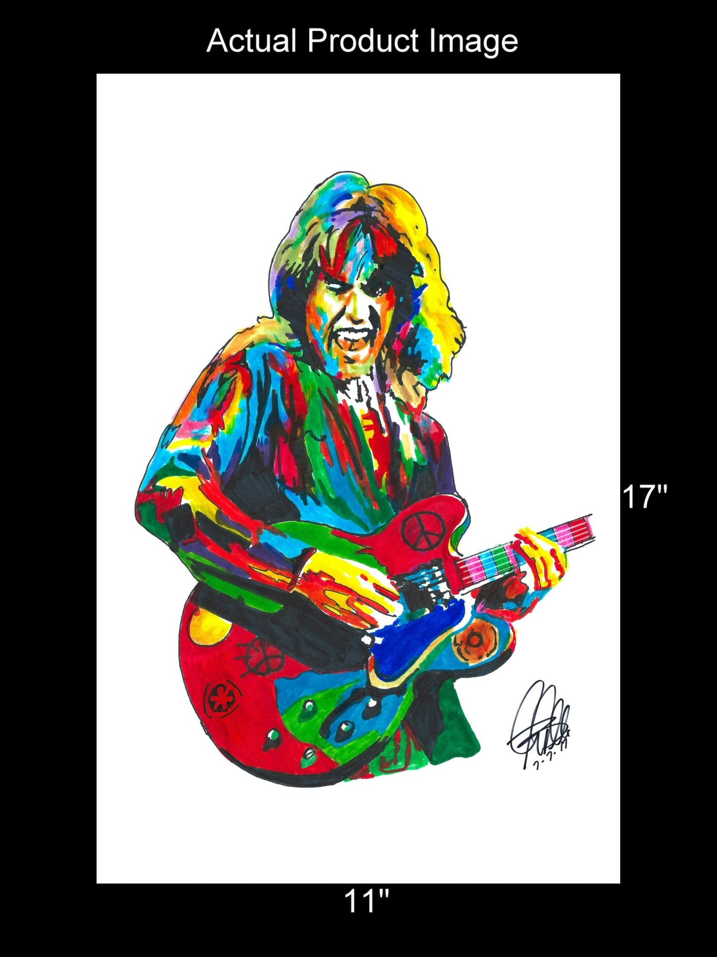 Alvin Lee Ten Years After Guitar Rock Music Poster Print Wall Art 11x17