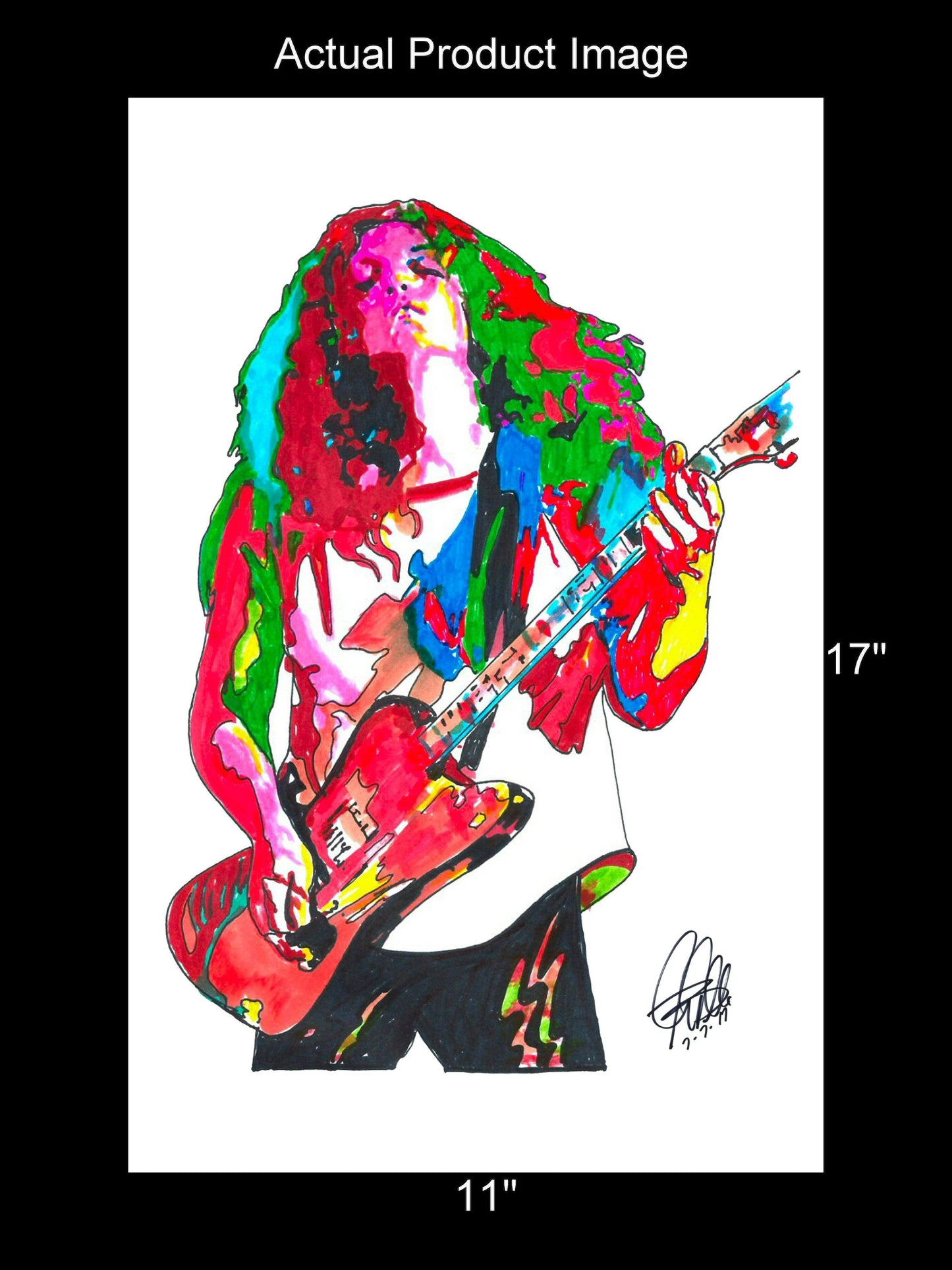 Allen Collins Lynyrd Skynyrd Guitar Music Poster Print Wall Art 11x17