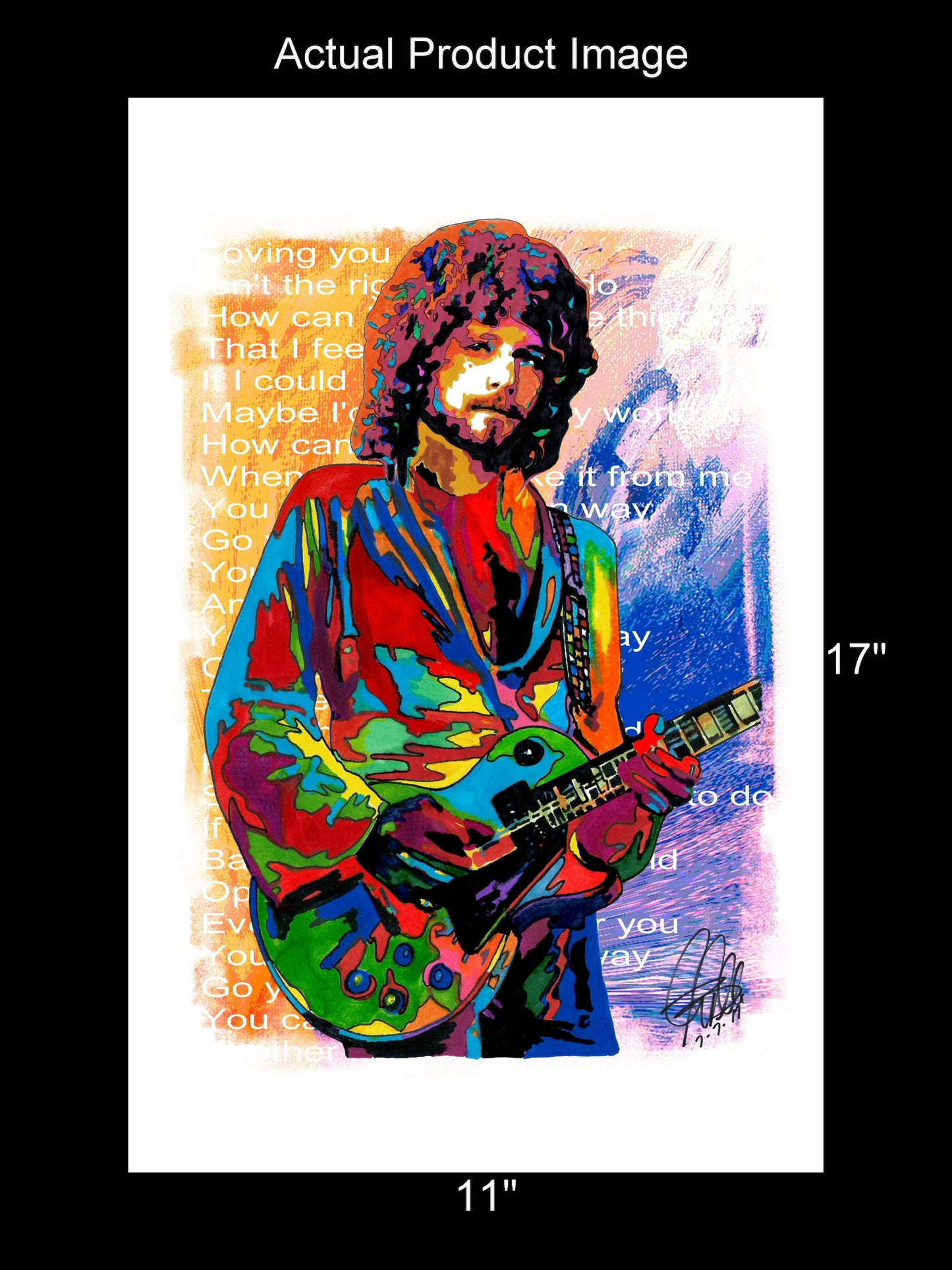 Lindsey Buckingham Fleetwood Mac Guitar Rock Music Poster Print Wall Art 11x17