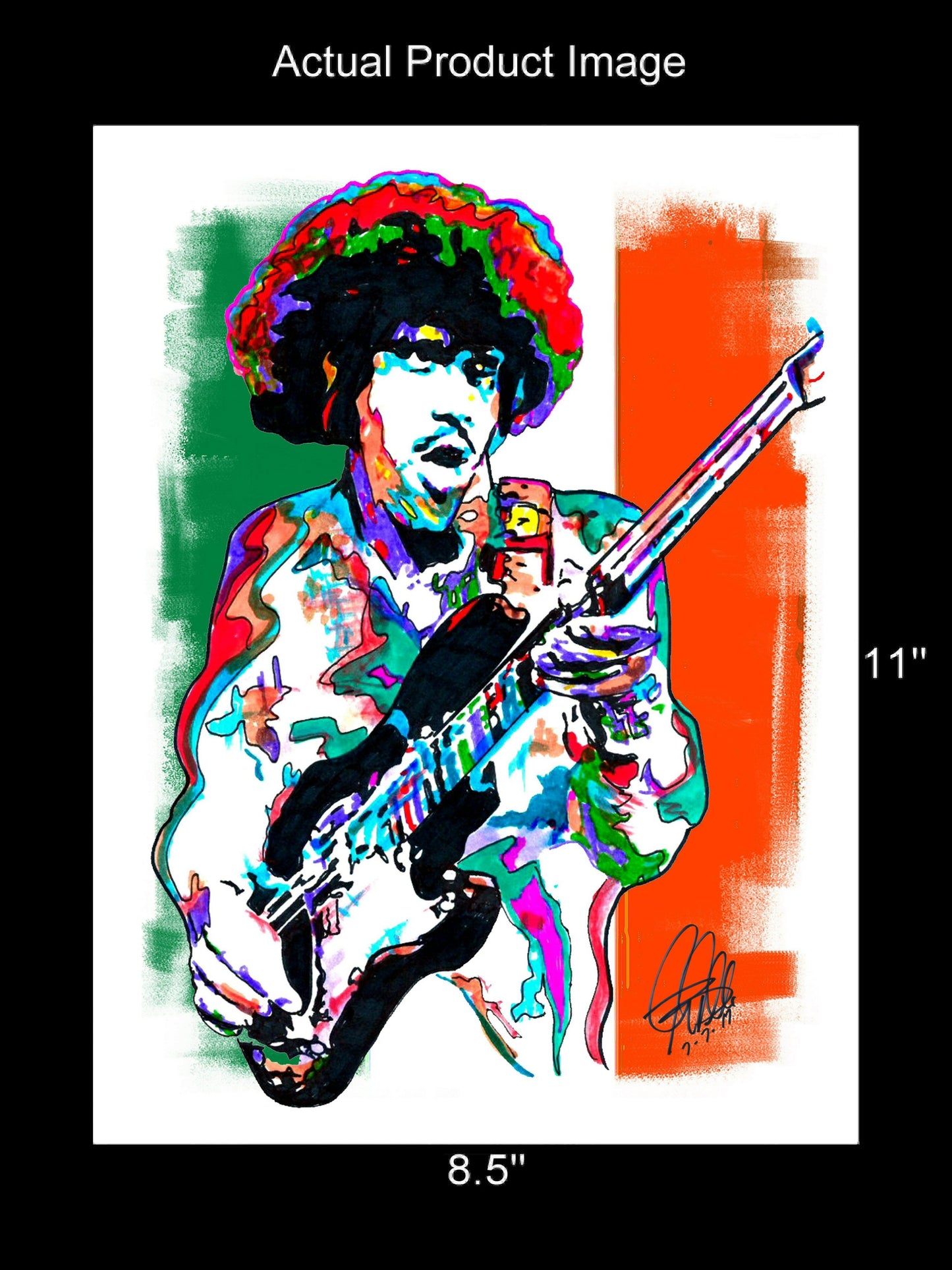 Phil Lynott Thin Lizzy Singer Hard Rock Music Poster Print Wall Art 8.5x11