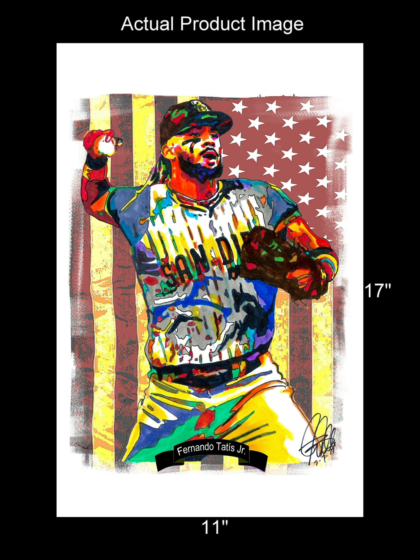 Fernando Tatis Jr San Diego Padres Baseball Poster Print Wall Art 11x17