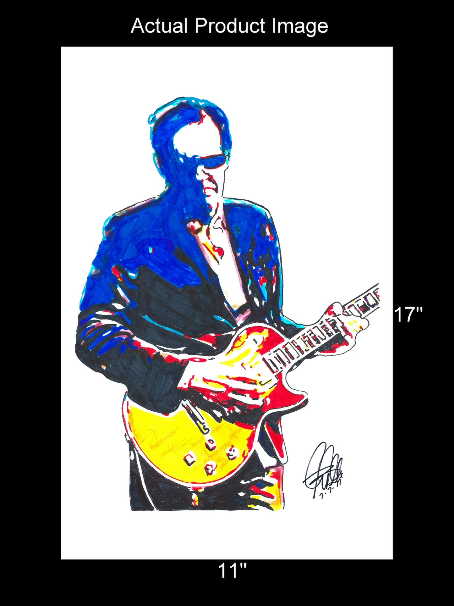 Joe Bonamassa Blues Hard Rock Guitar Music Poster Print Wall Art 11x17