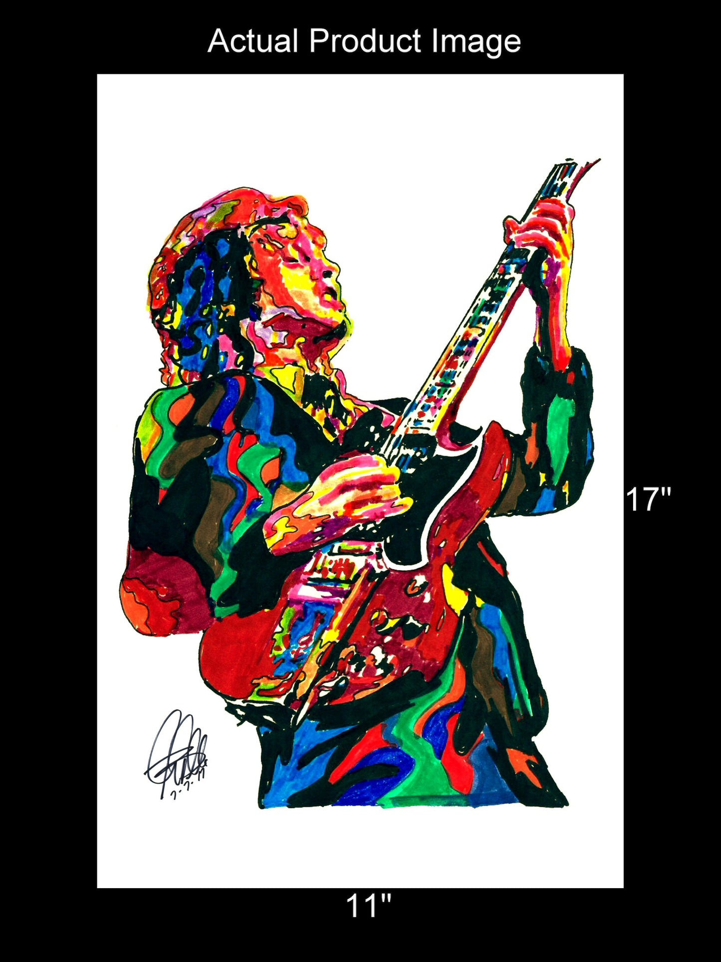 Angus Young ACDC Guitar Hard Rock Music Poster Print Wall Art 11x17