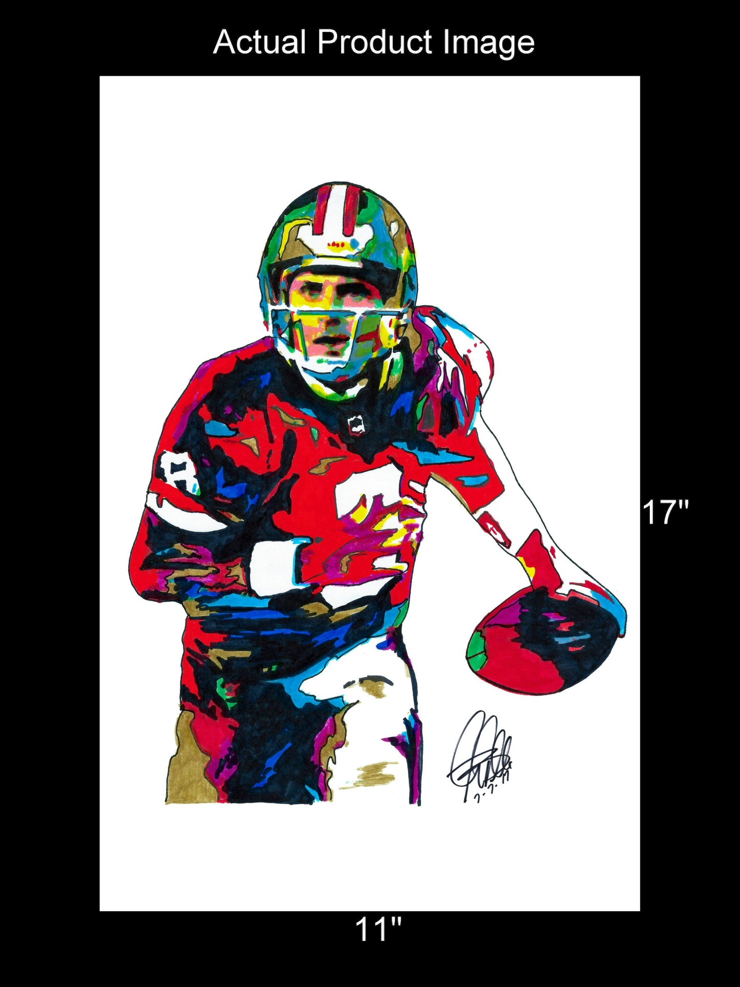 Steve Young San Francisco 49ers QB Football Sports Poster Print Wall Art 11x17