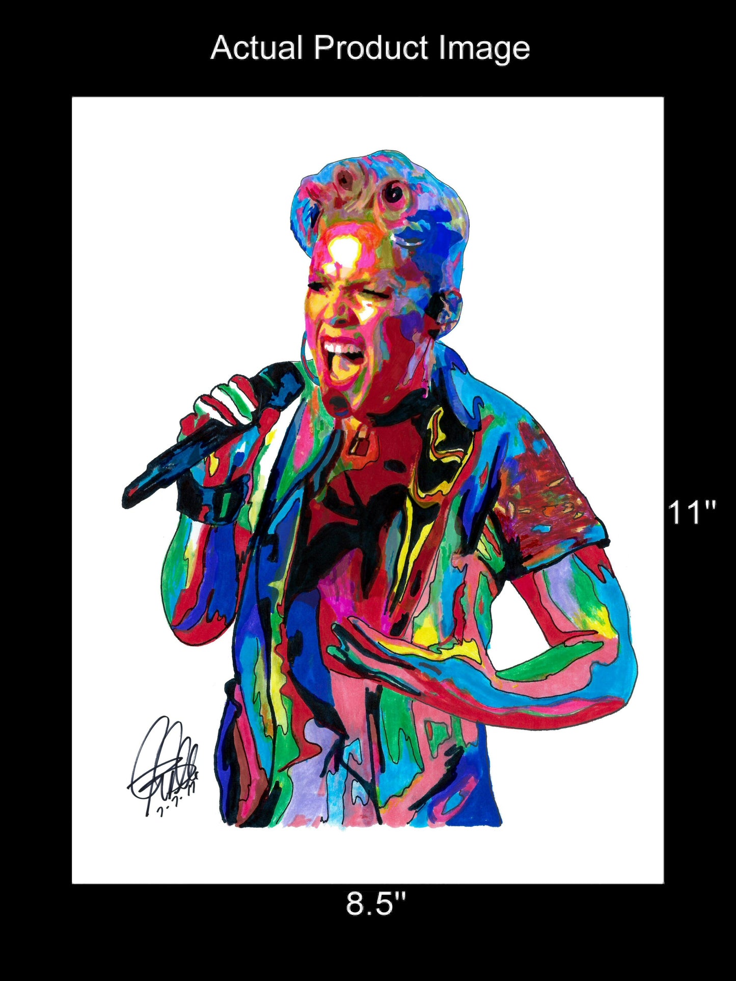 Pink Singer Rock Pop R&B Music Poster Print Wall Art 8.5x11