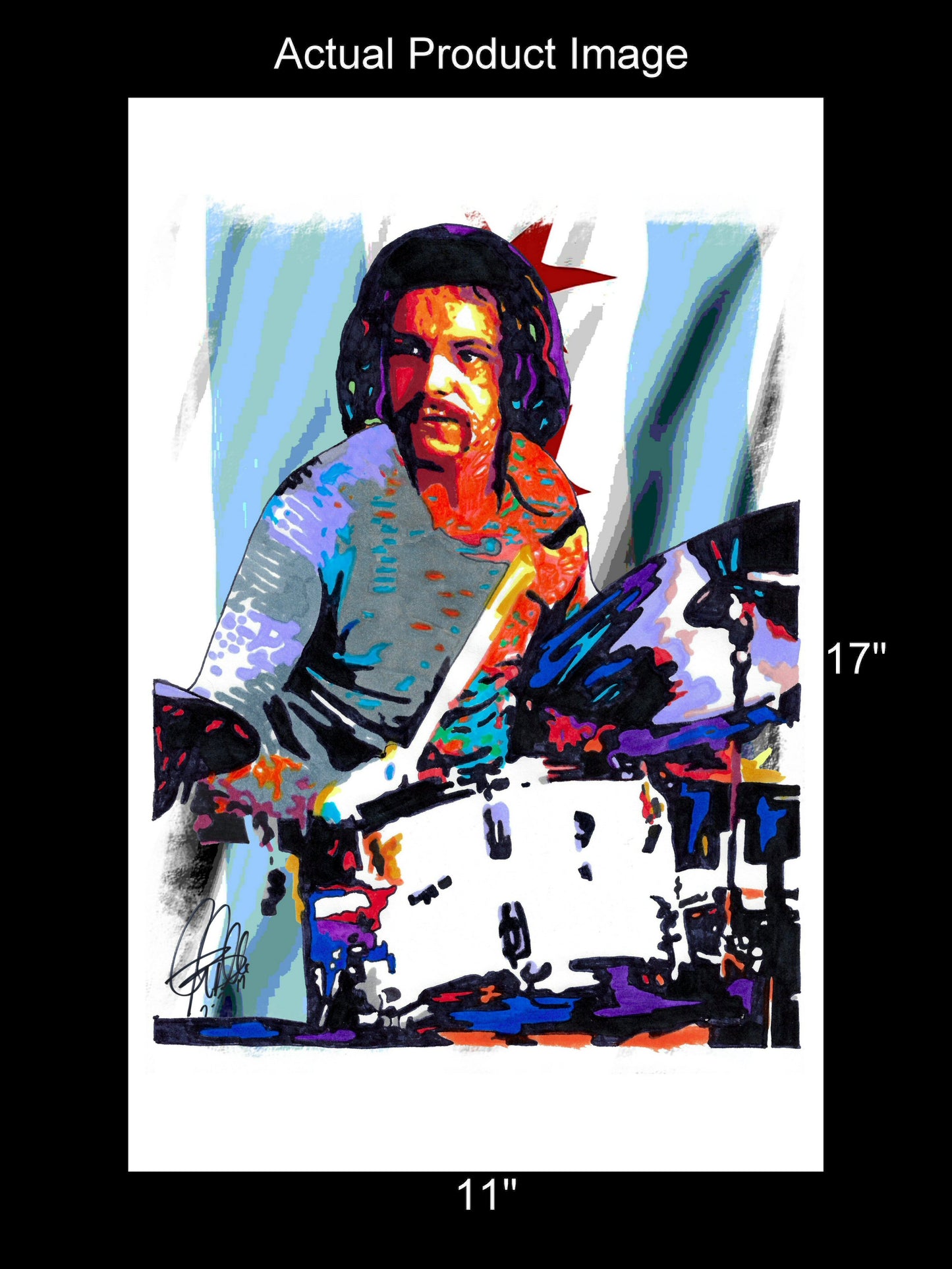 Danny Seraphine Chicago Drummer Jazz Rock Music Poster Print Wall Art 11x17