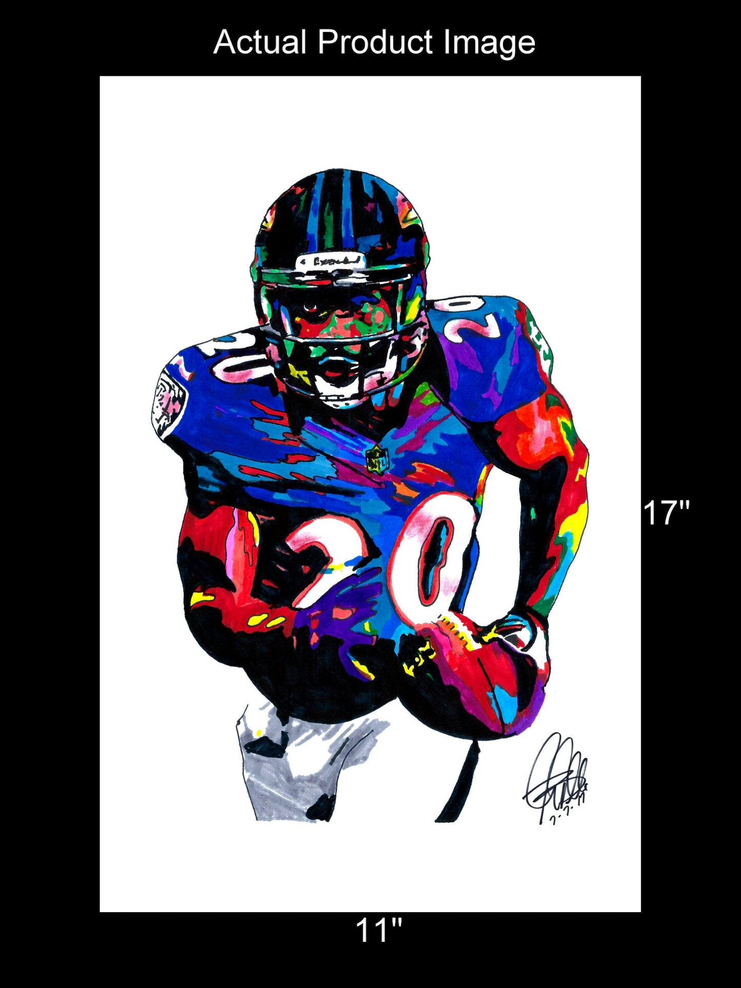 Ed Reed Baltimore Ravens Safety Football Sports Poster Print Wall Art 11x17