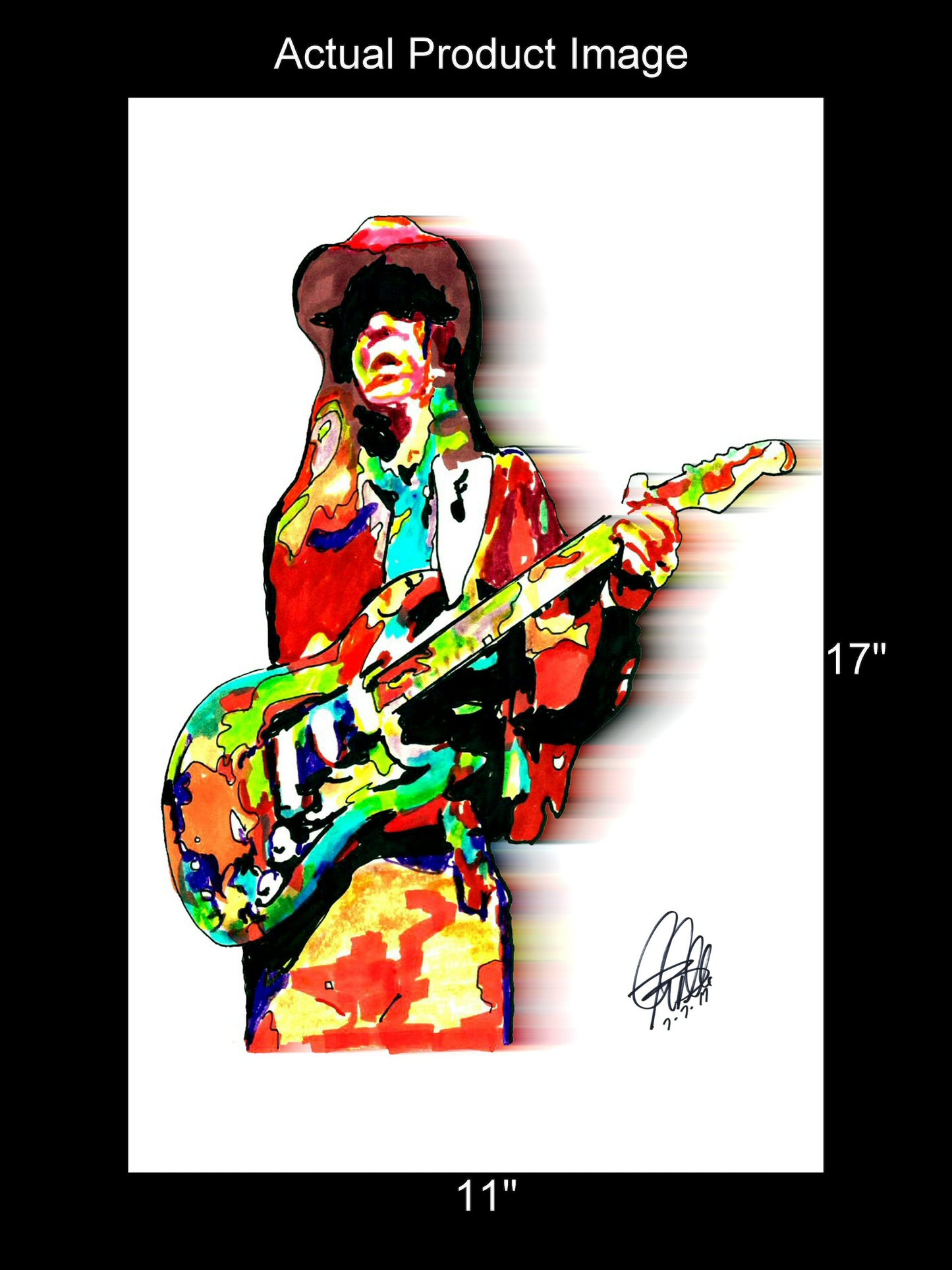 Stevie Ray Vaughan SRV Texas Guitar Rock Music Print Poster Wall Art 11x17