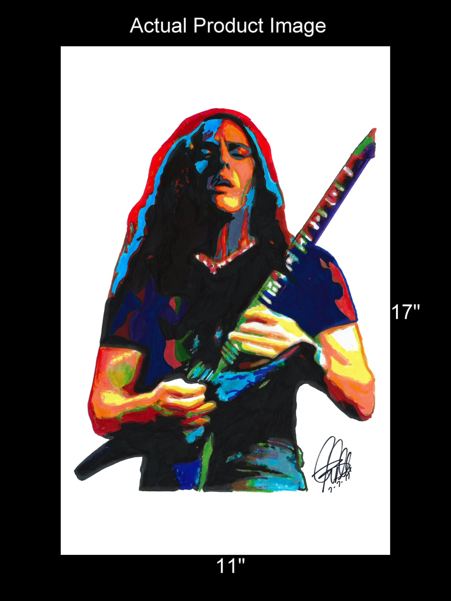 Chuck Schuldiner Death Singer Guitar Rock Music Poster Print Wall Art 11x17